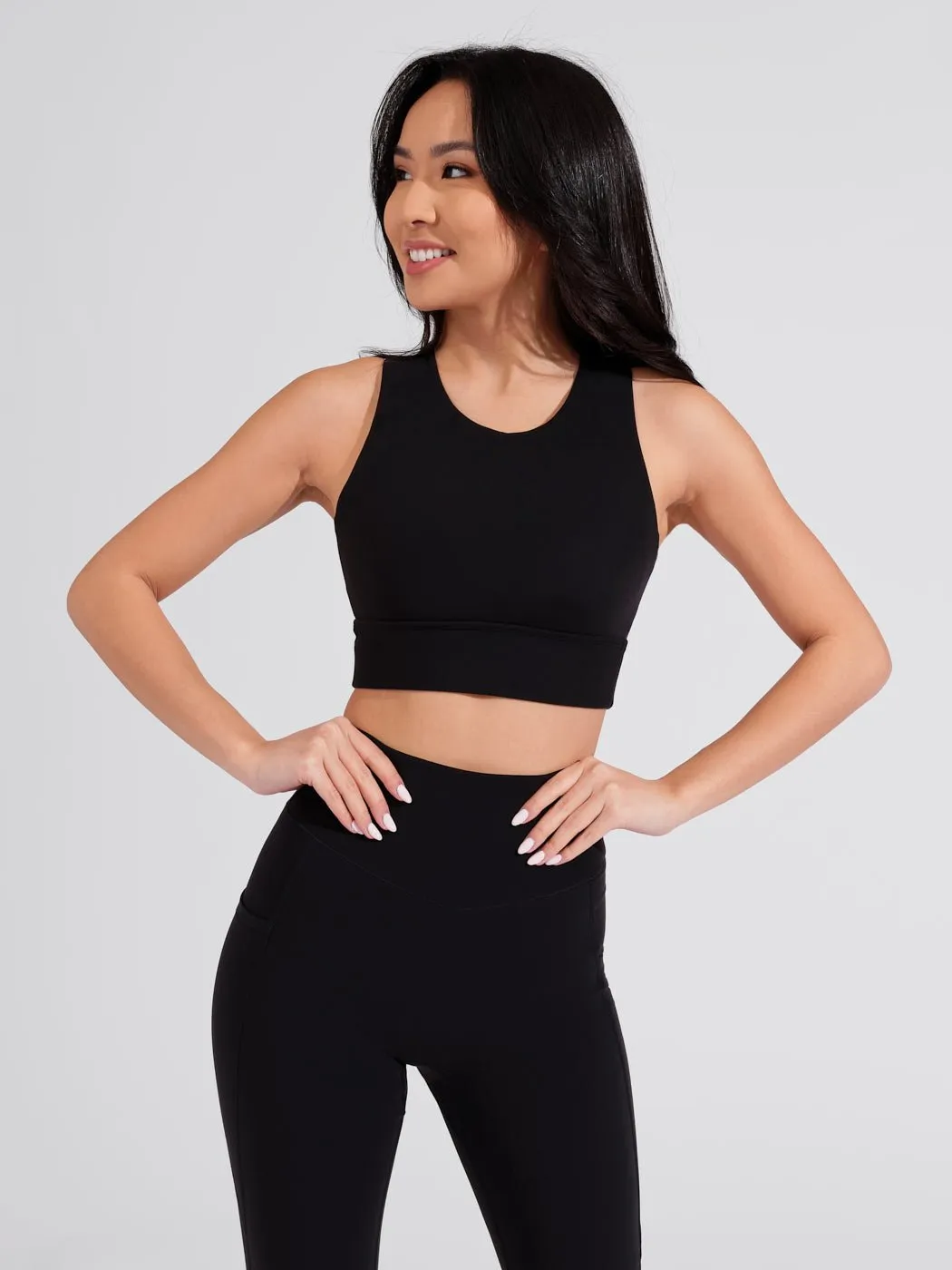 Geo Sports Bra - Onyx Black sold by BuffBunny product image thumbnail 2