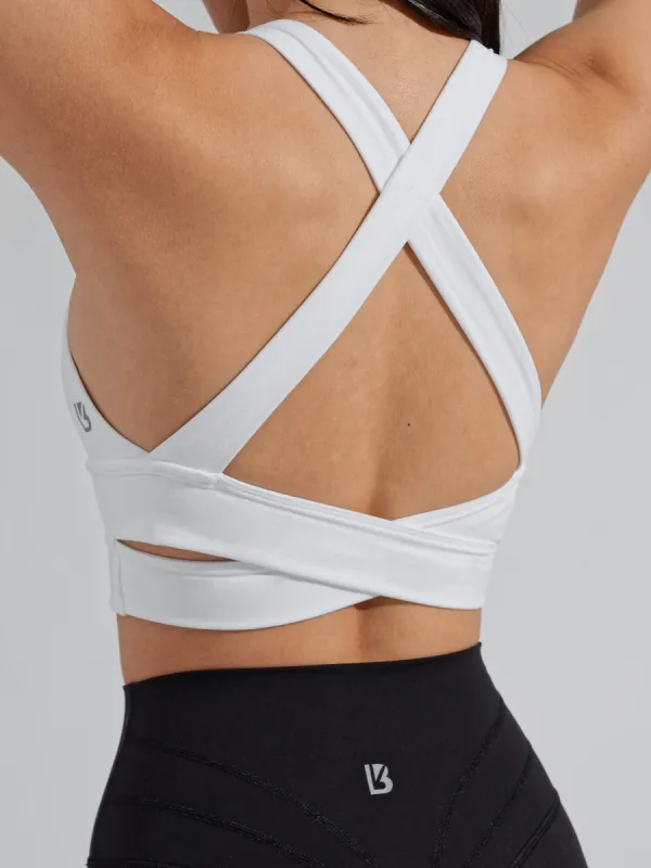Alpha Sports Bra - White sold by BuffBunny