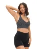Alpha Sports Bra - Black Bossy Print sold by BuffBunny