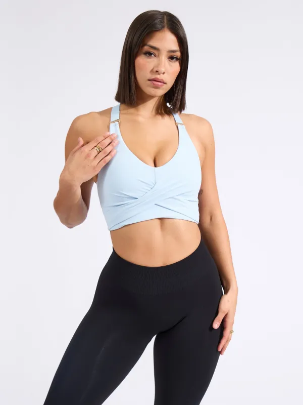 Candy Wrap Sports Bra - Blue Bubbles made by BuffBunny
