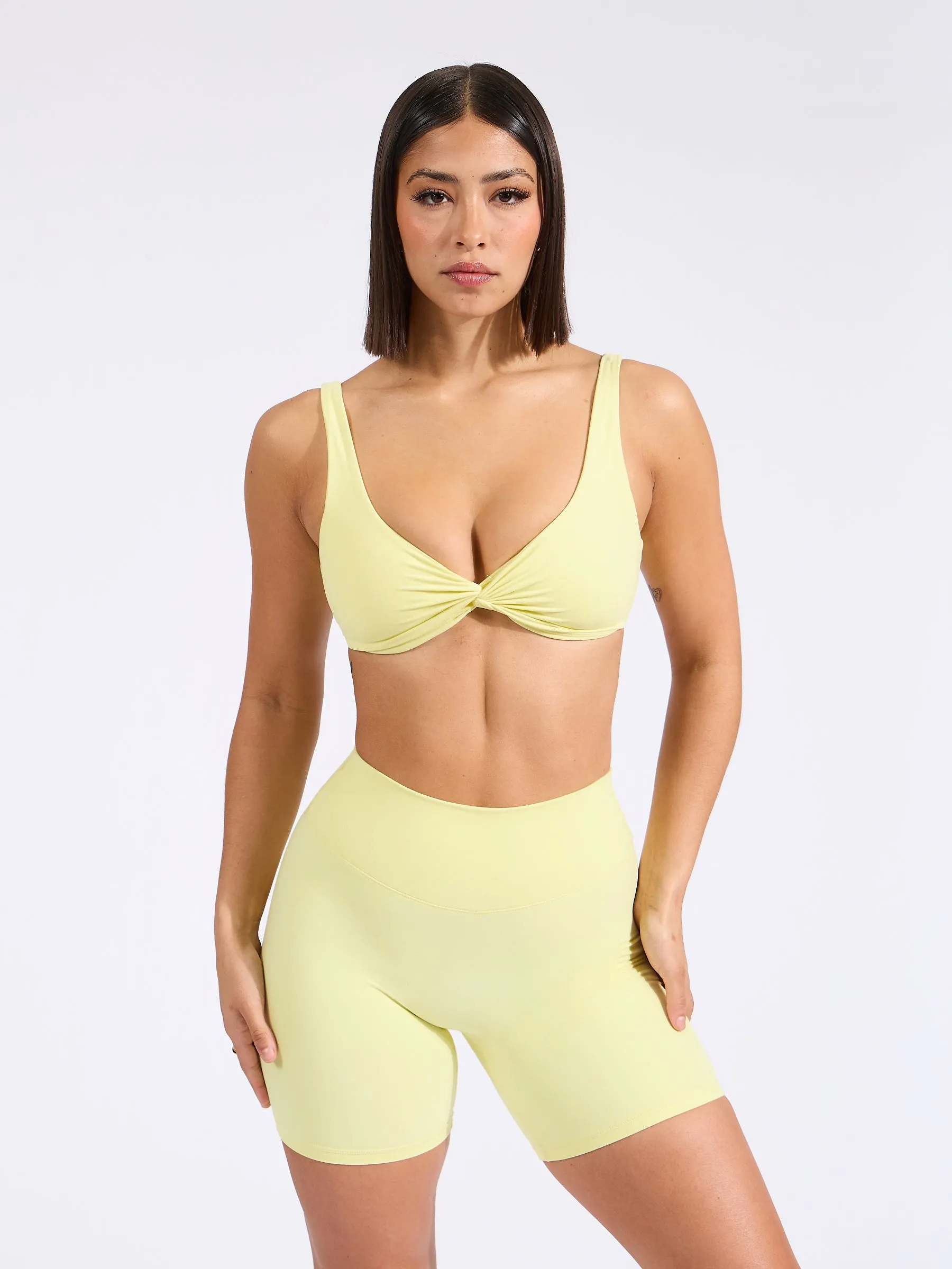 Twisted Sports Bra - Afterglow Yellow sold by BuffBunny