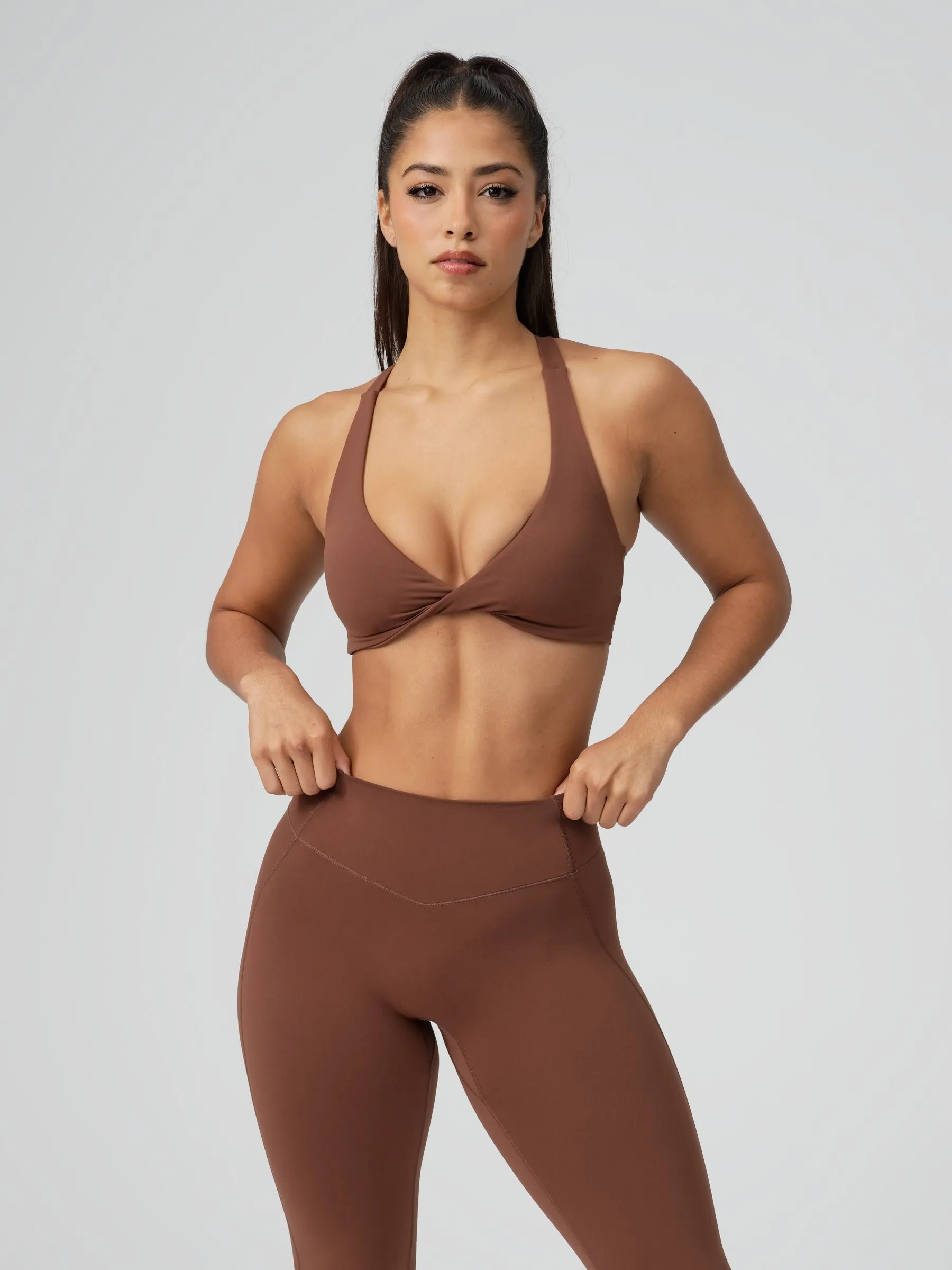 Double Twist Sports Bra - Mocha sold by BuffBunny product image thumbnail 3