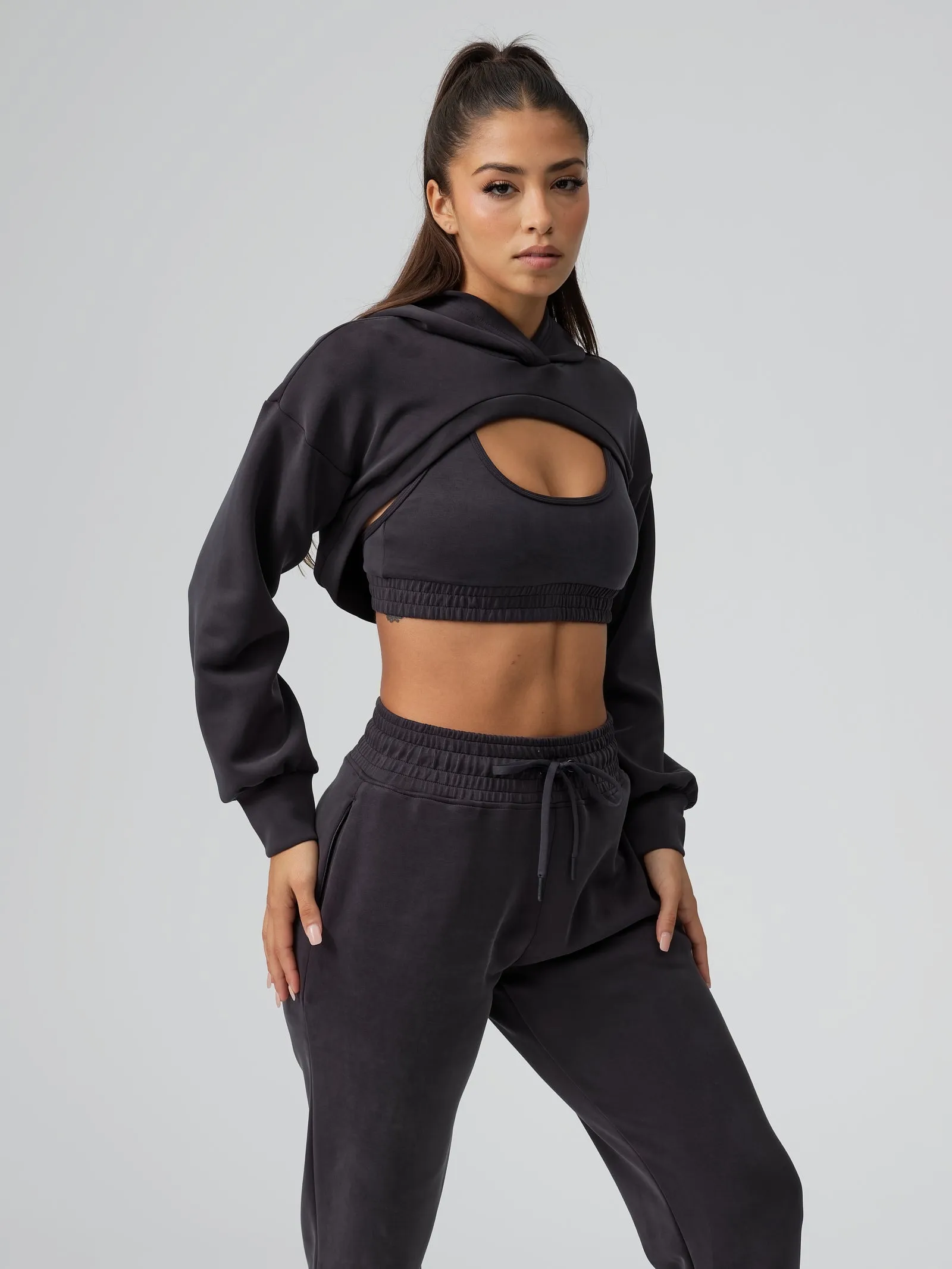 Luxe Bolero Hoodie - Black sold by BuffBunny product image thumbnail 5