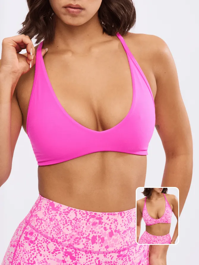Girlfriend Reversible Sports Bra - Candy Crush and Pink Fashun Print sold by BuffBunny