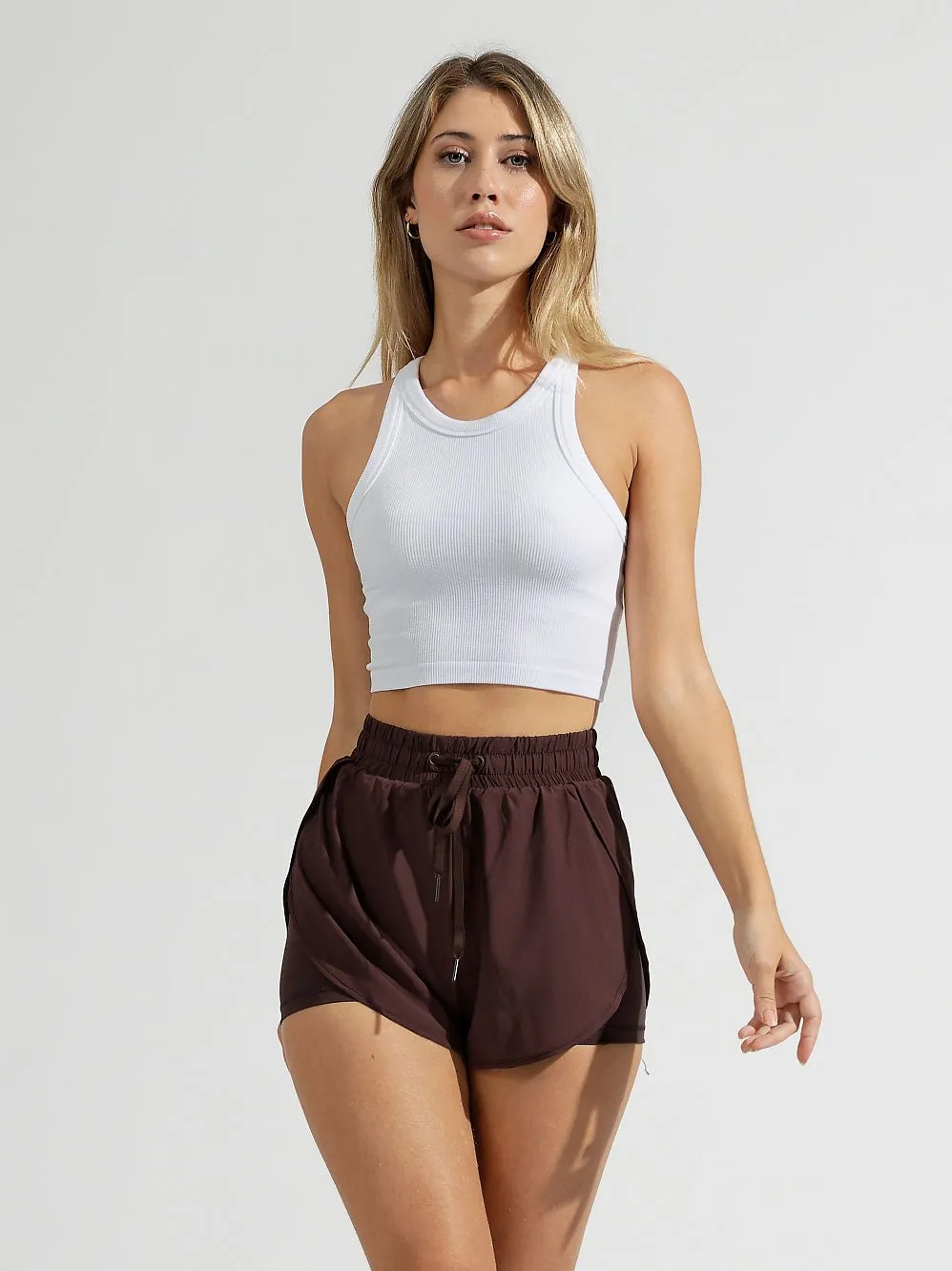 Ribbed Seamless Tank - White sold by BuffBunny