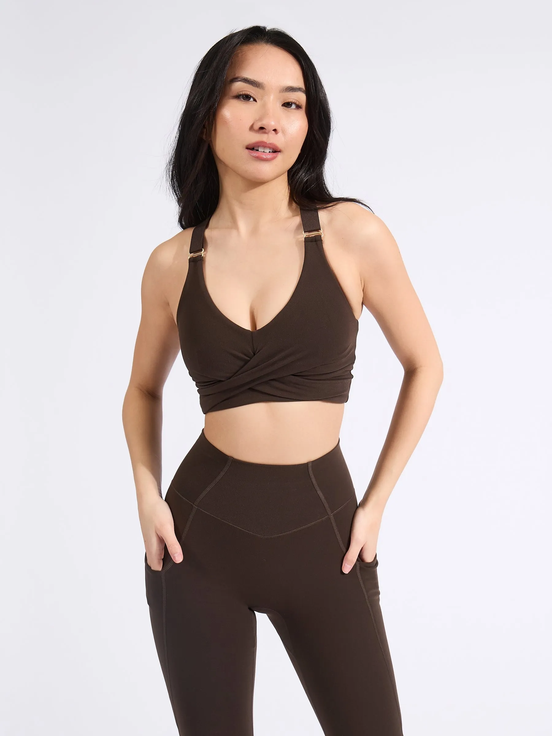 Candy Wrap Sports Bra - Cold Brew sold by BuffBunny product image thumbnail 4