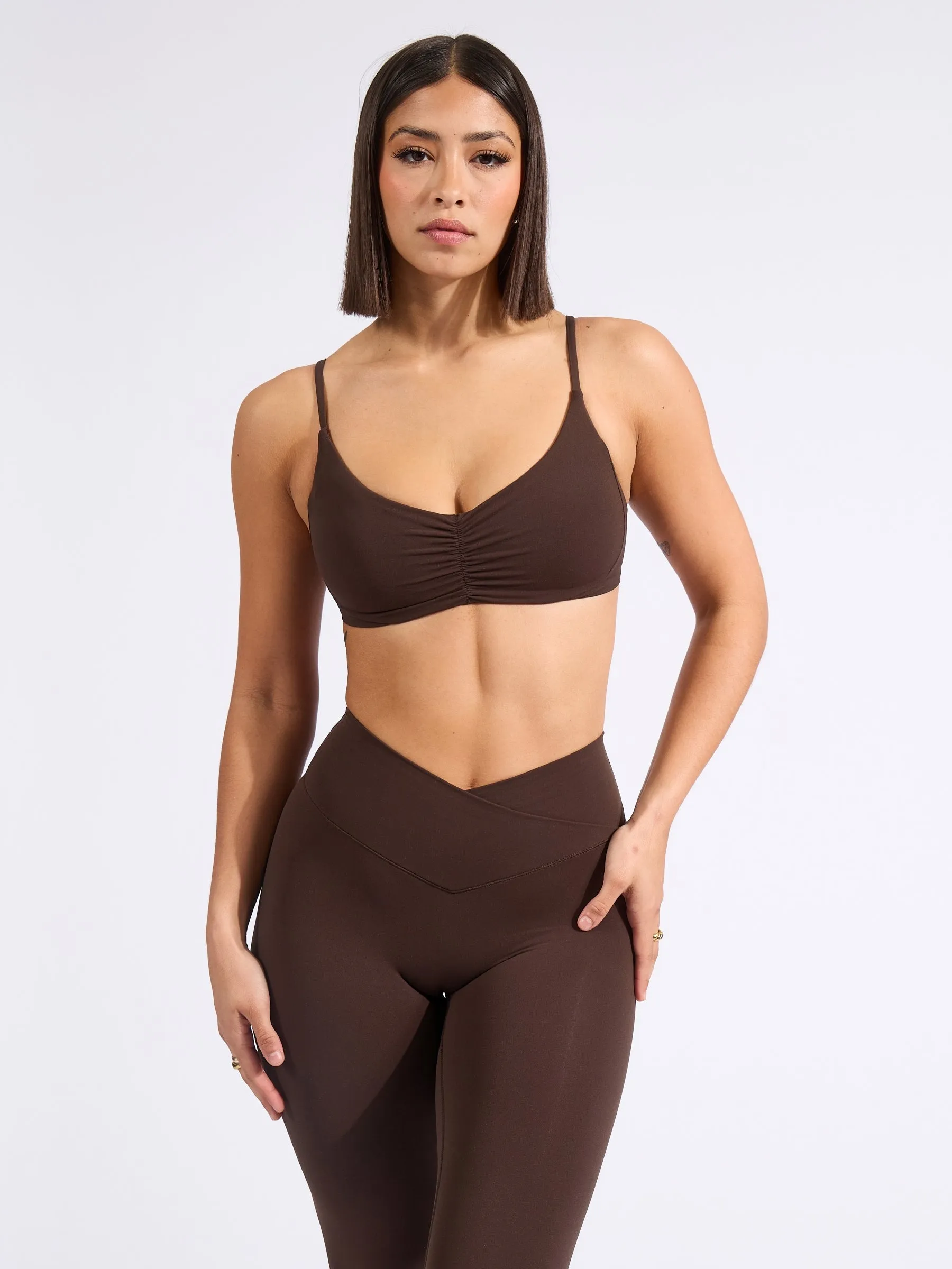 Buttercup Sports Bra - Cold Brew sold by BuffBunny