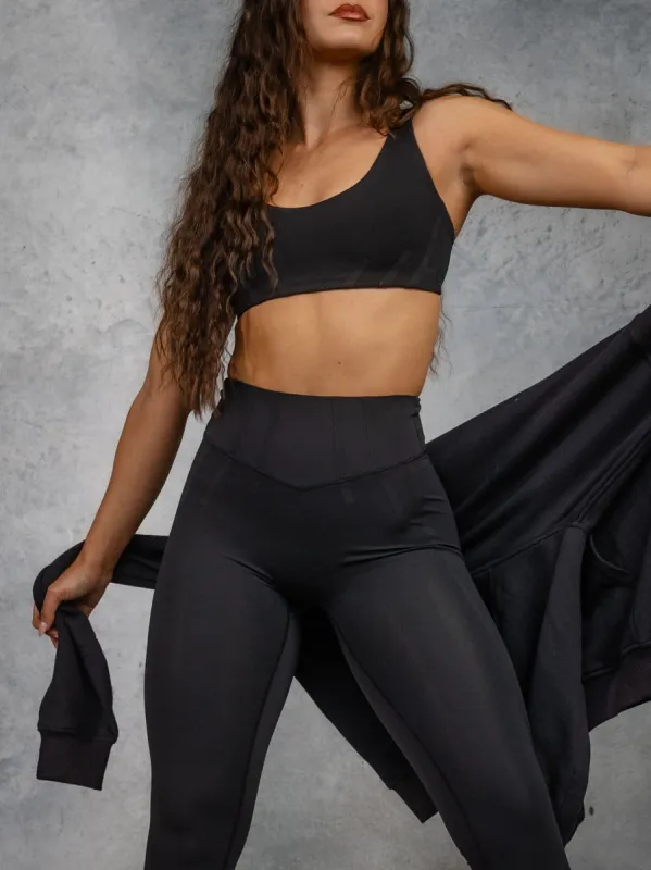 Airbrush Sports Bra - Onyx Black sold by BuffBunny