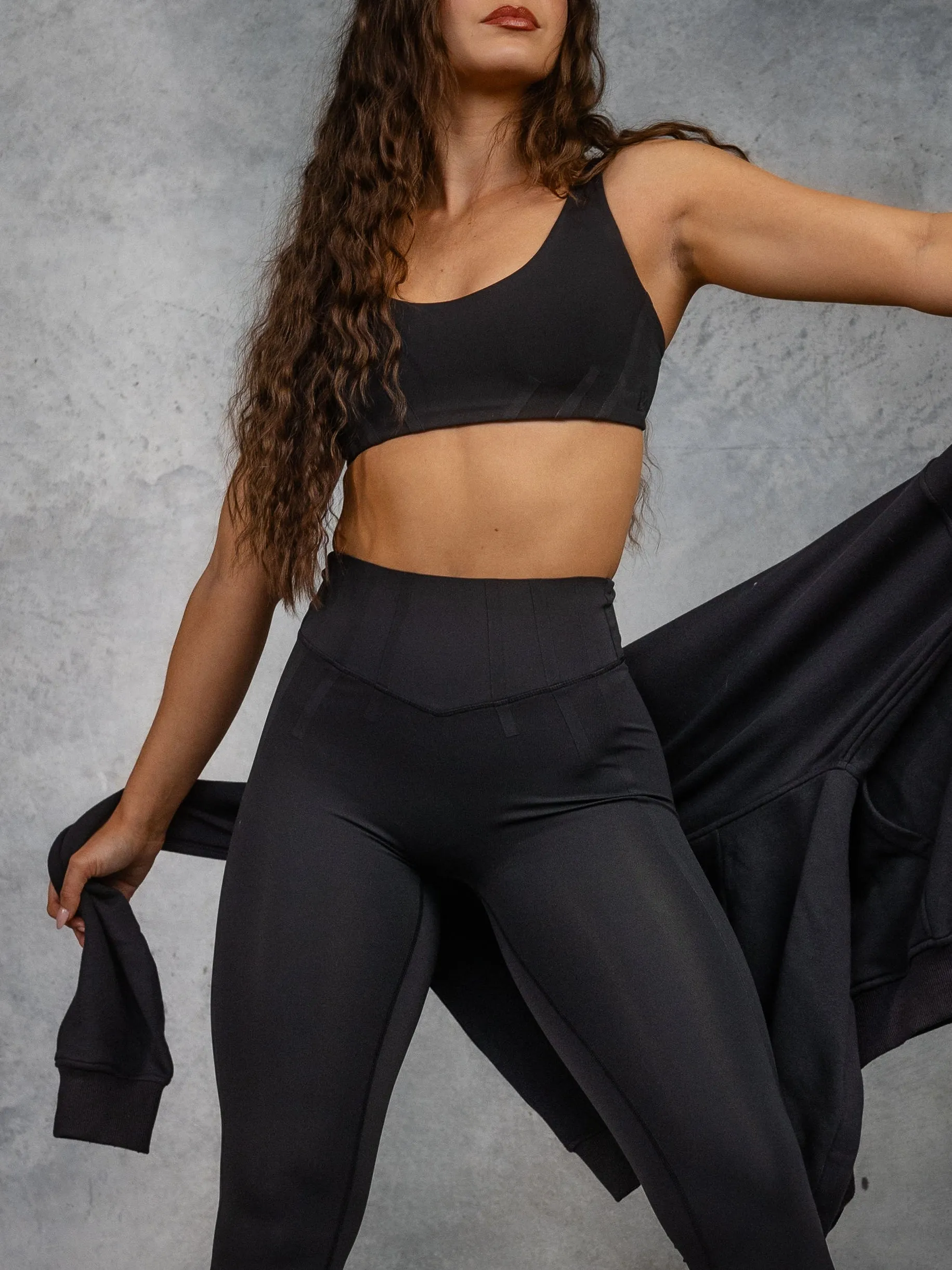 Airbrush Sports Bra - Onyx Black sold by BuffBunny