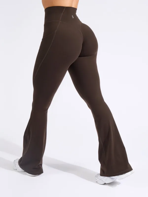 Contour Pocket Flare Legging - Cold Brew sold by BuffBunny