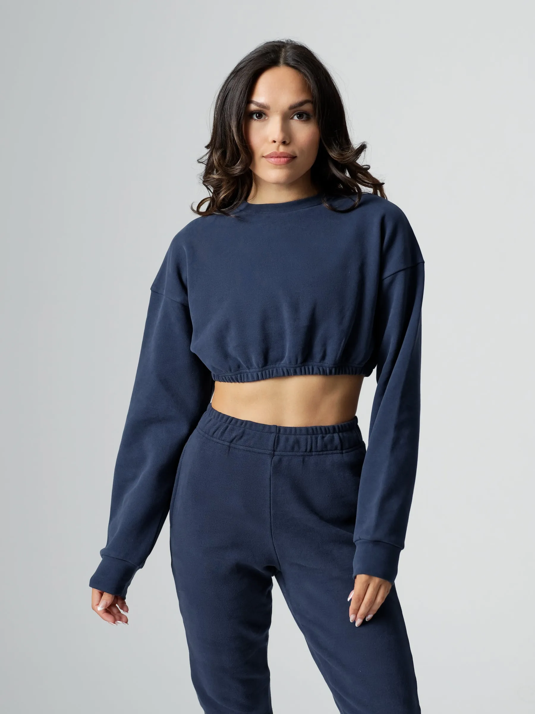 Cloud Long Sleeve Crop - Navy sold by BuffBunny product image thumbnail 3