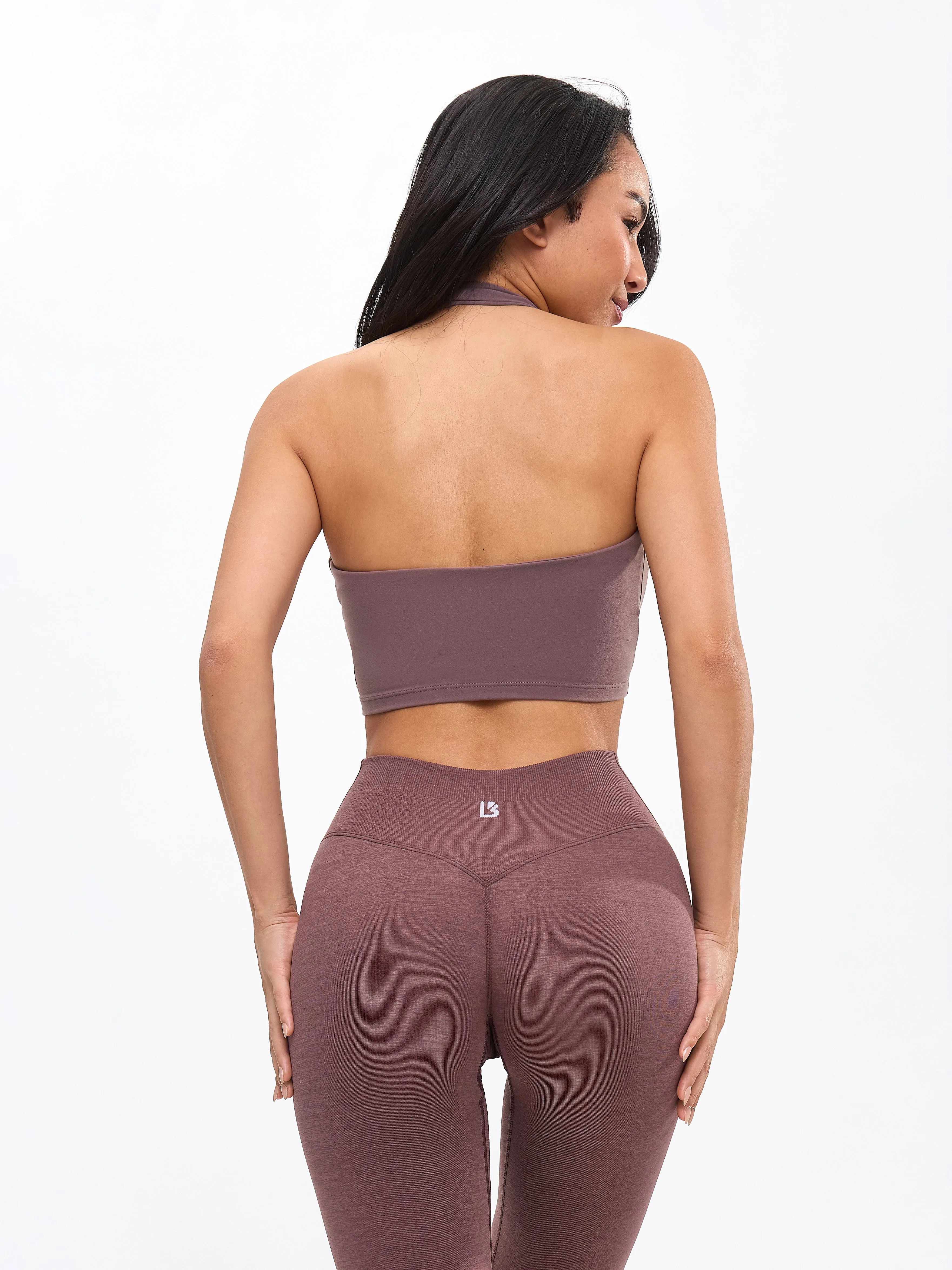 Revolution Halter Crop - Mocha Berry sold by BuffBunny product image thumbnail 5