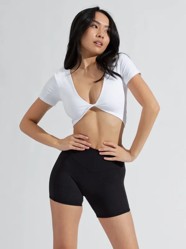 AirKnit Reversible Crop - White sold by BuffBunny