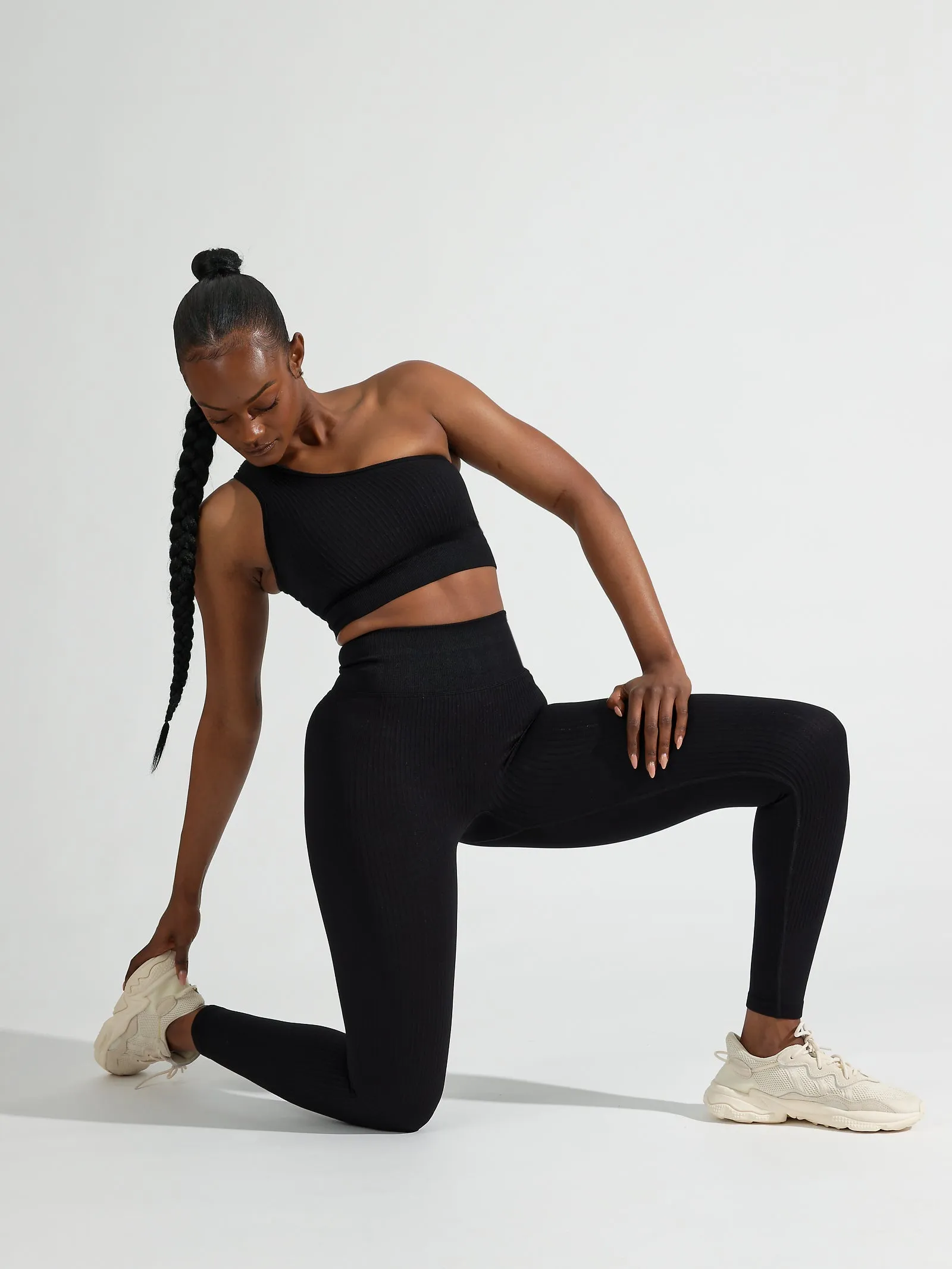 Ribbed Seamless Scrunch Legging - Onyx Black sold by BuffBunny product image thumbnail 5