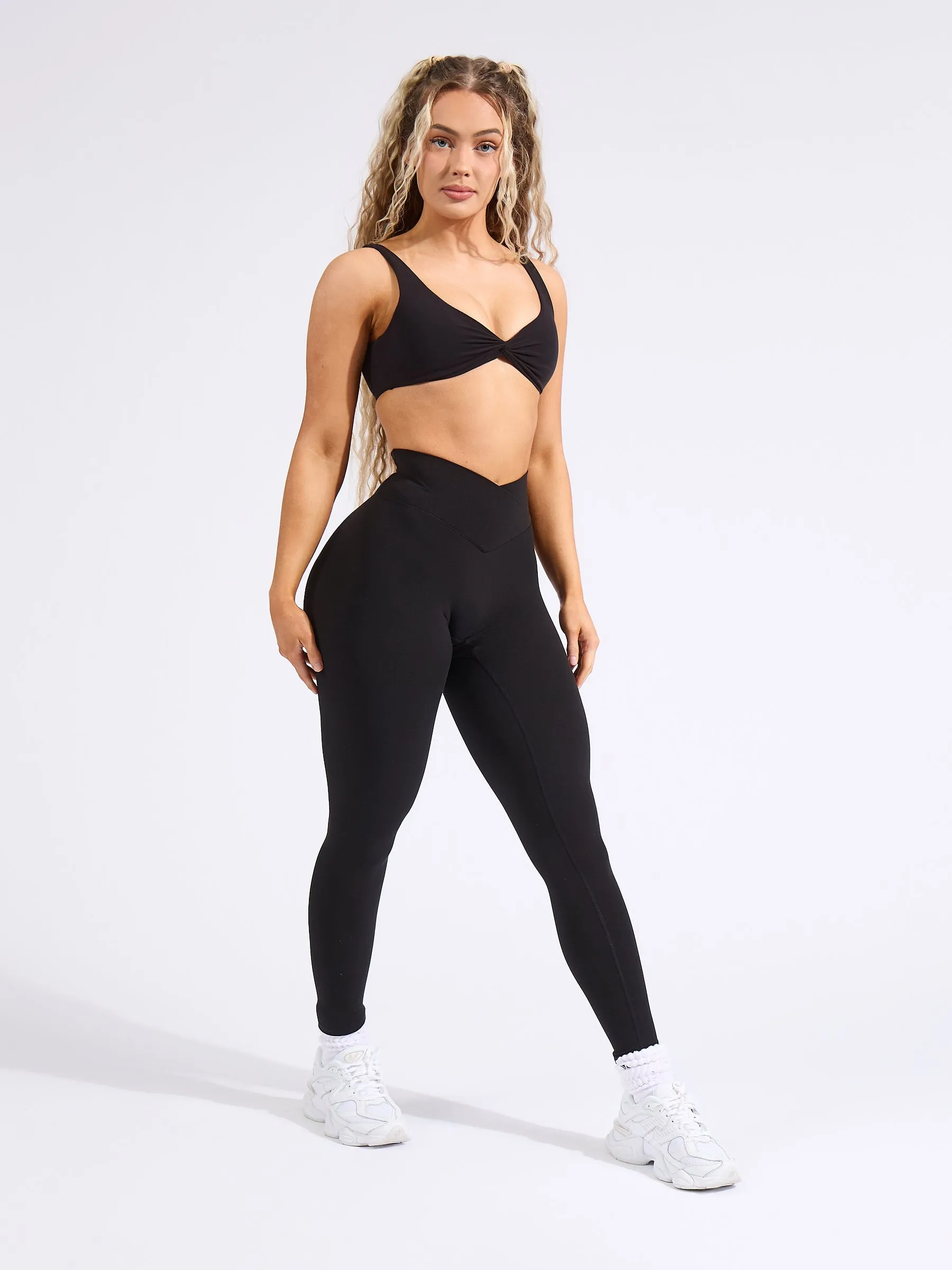 Candid Cross Waist Legging - Onyx Black sold by BuffBunny product image thumbnail 5