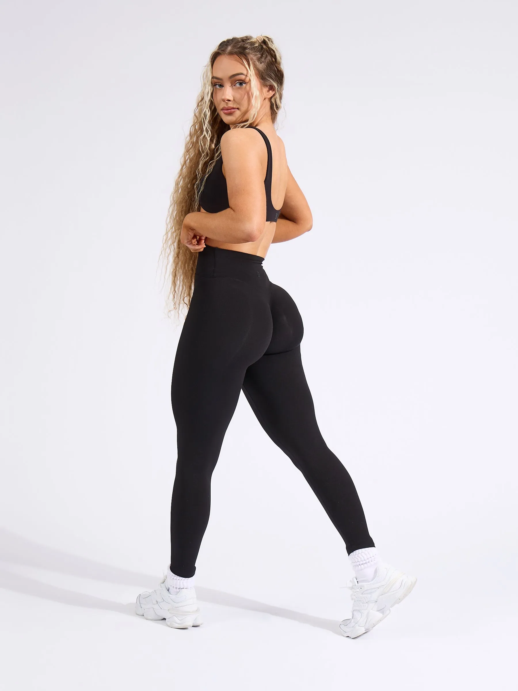 Candid Cross Waist Legging - Onyx Black sold by BuffBunny product image thumbnail 4