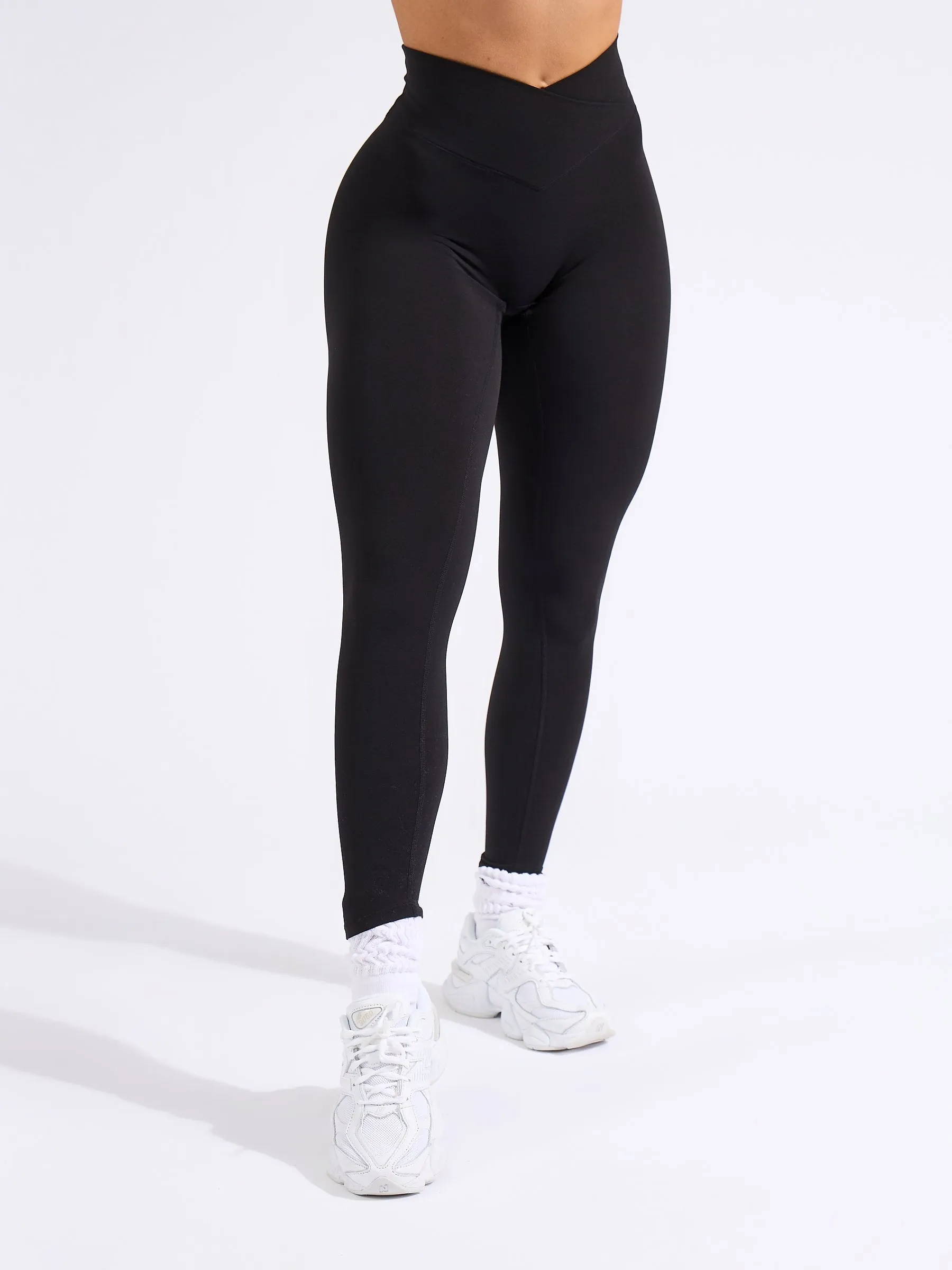 Candid Cross Waist Legging - Onyx Black sold by BuffBunny product image thumbnail 3