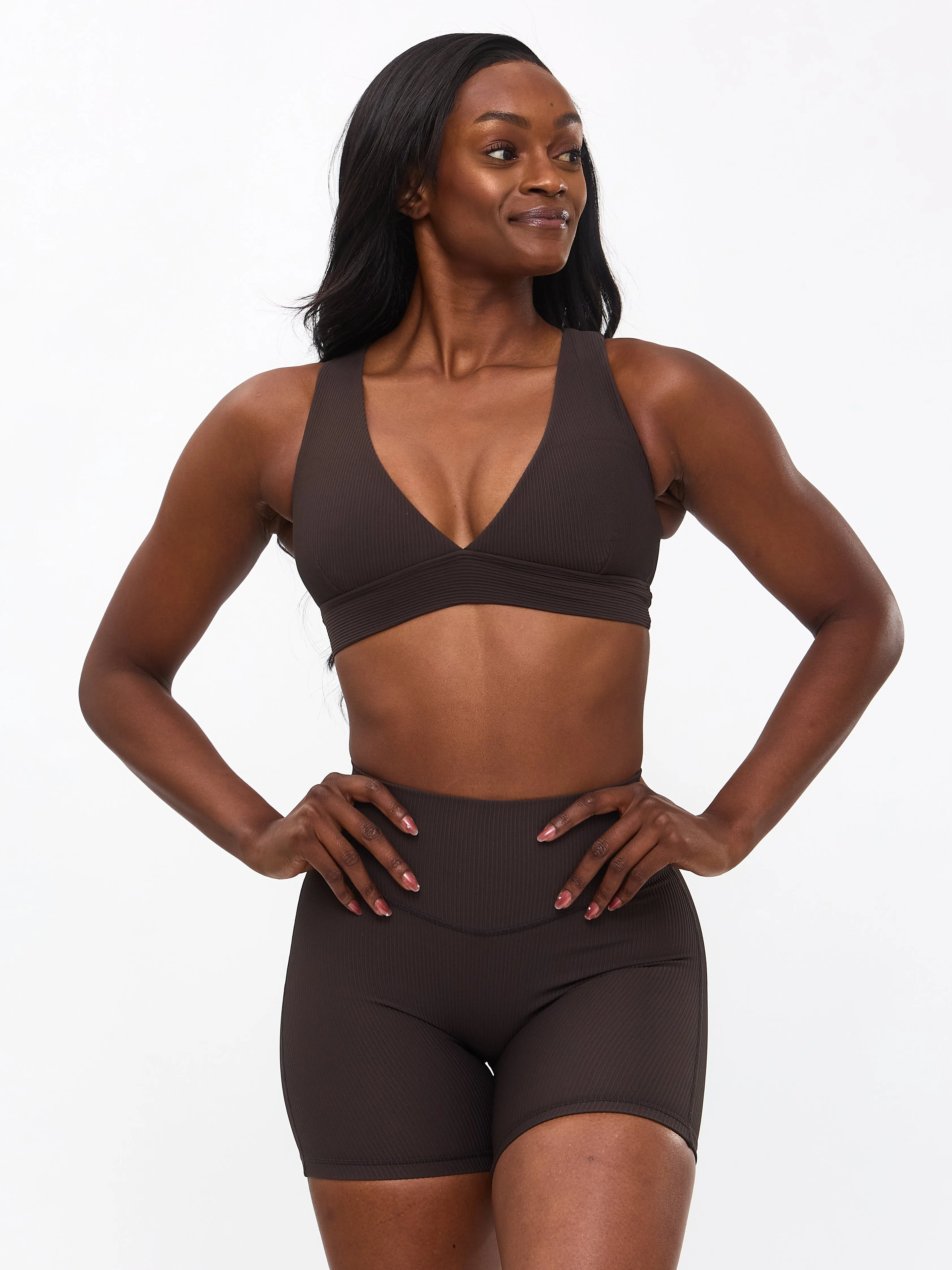 Material Girl Ribbed Short 6" - Cold Brew sold by BuffBunny product image thumbnail 5