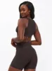 Material Girl Ribbed Short 6" - Cold Brew sold by BuffBunny