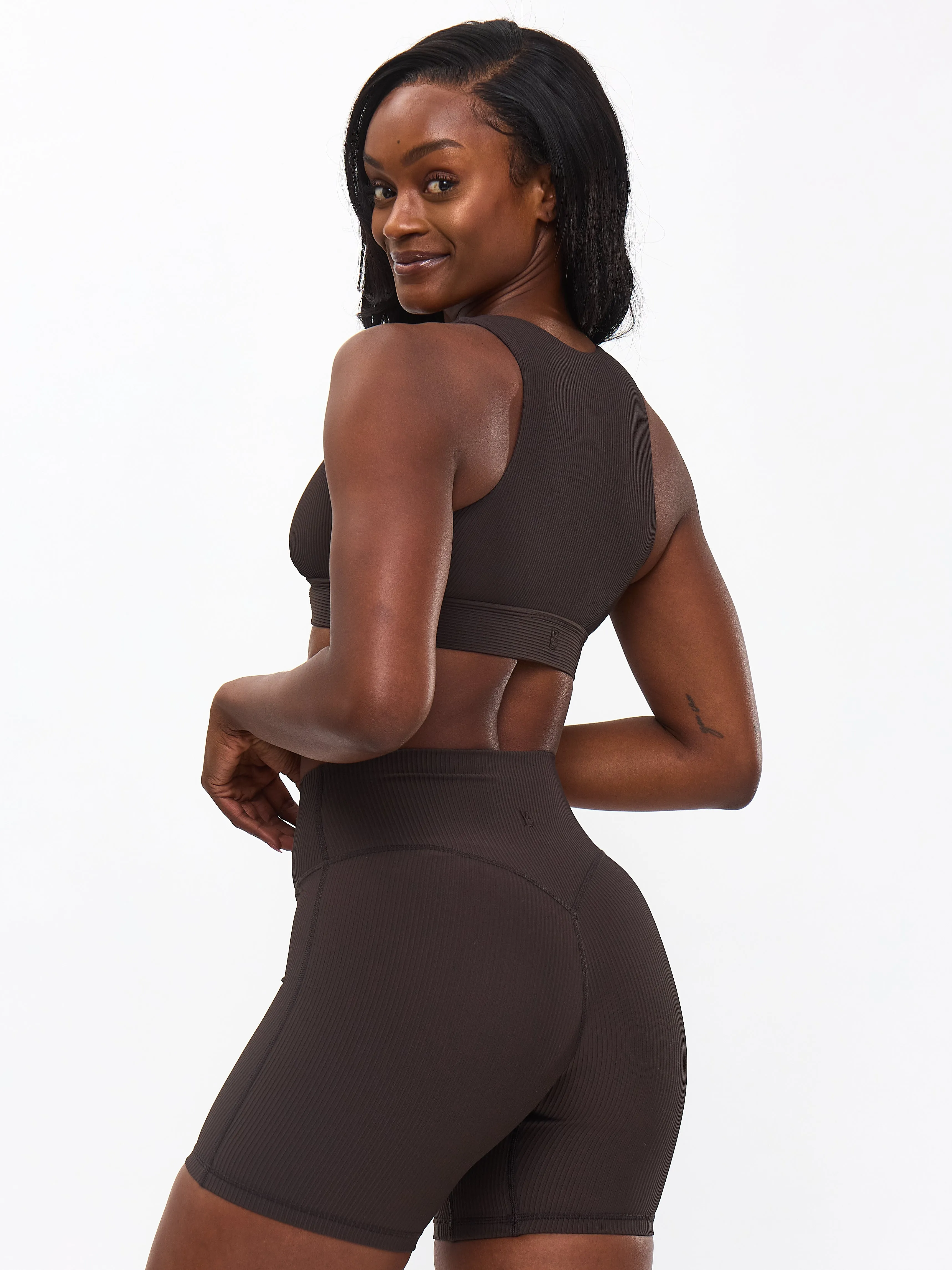 Material Girl Ribbed Short 6" - Cold Brew sold by BuffBunny product image thumbnail 2