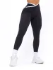 Dream Heather Contrast Legging - Onyx Black and White sold by BuffBunny