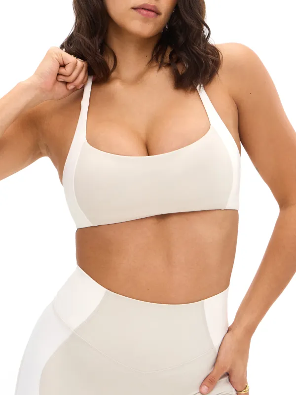 Aurora Sports Bra - Bone and Ivory sold by BuffBunny