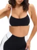 Aurora Sports Bra - Onyx Black and White sold by BuffBunny