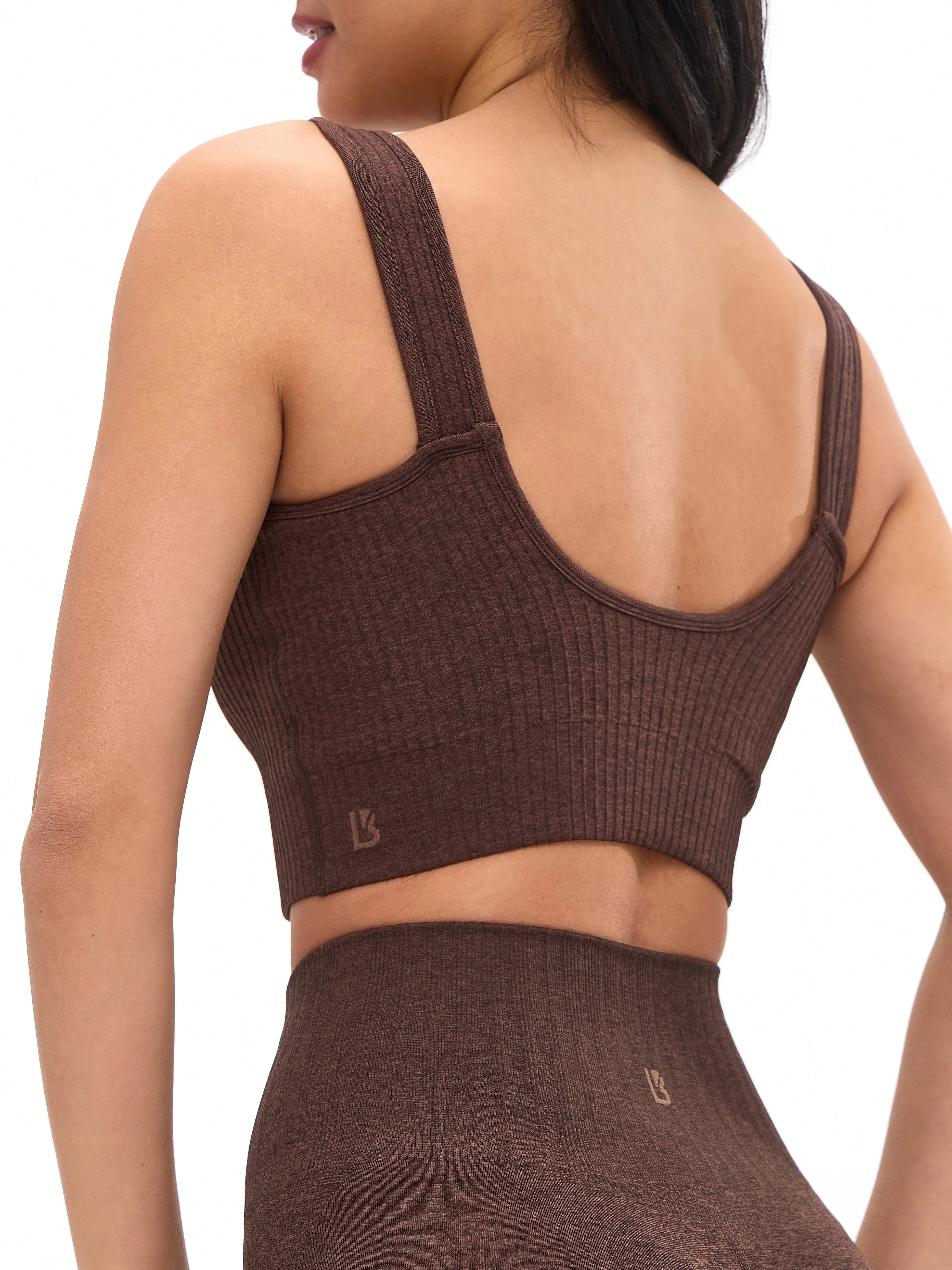 Ribbed Seamless Crop - Coffee sold by BuffBunny product image thumbnail 4