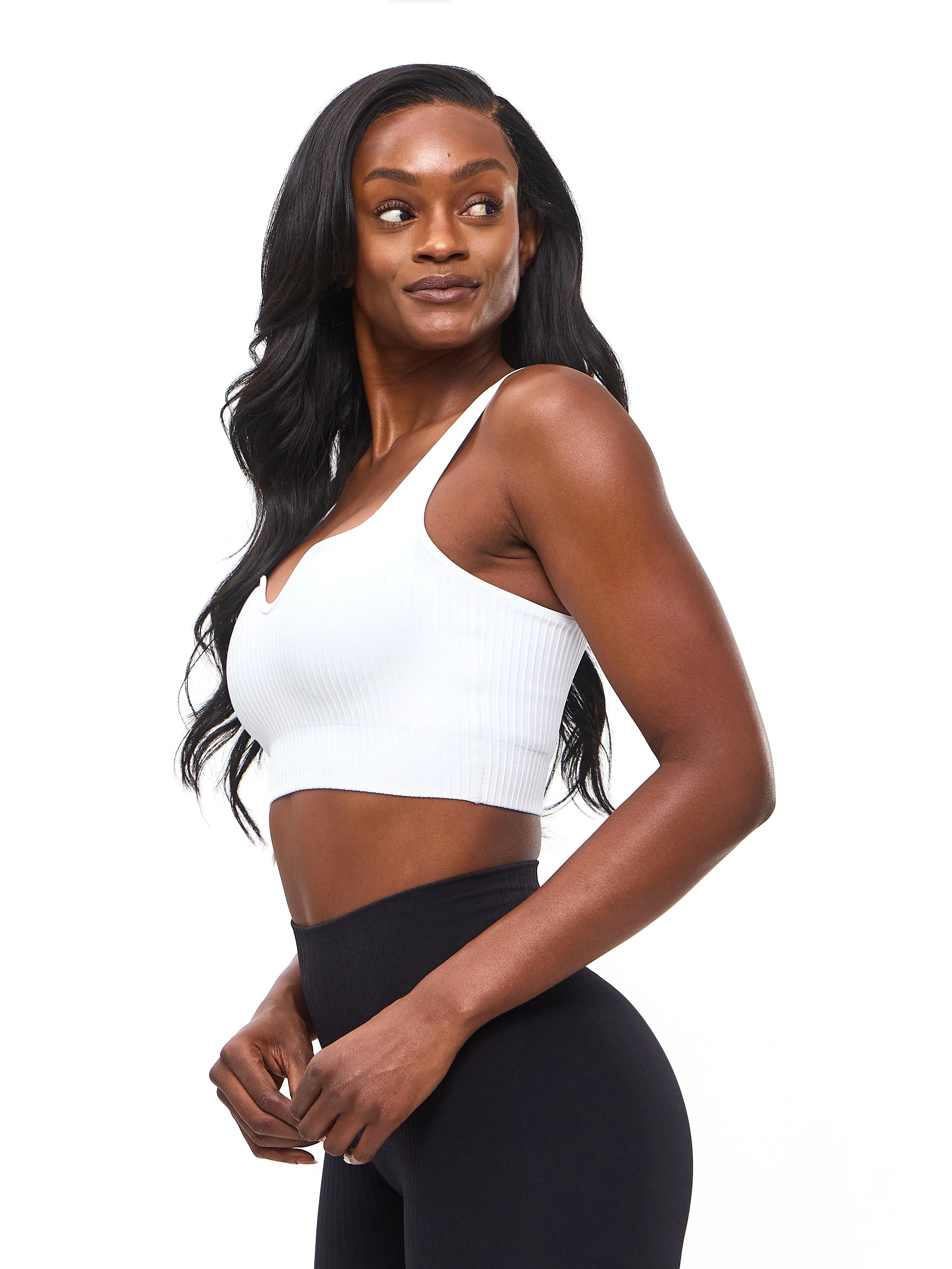 Ribbed Seamless Crop - White sold by BuffBunny product image thumbnail 2