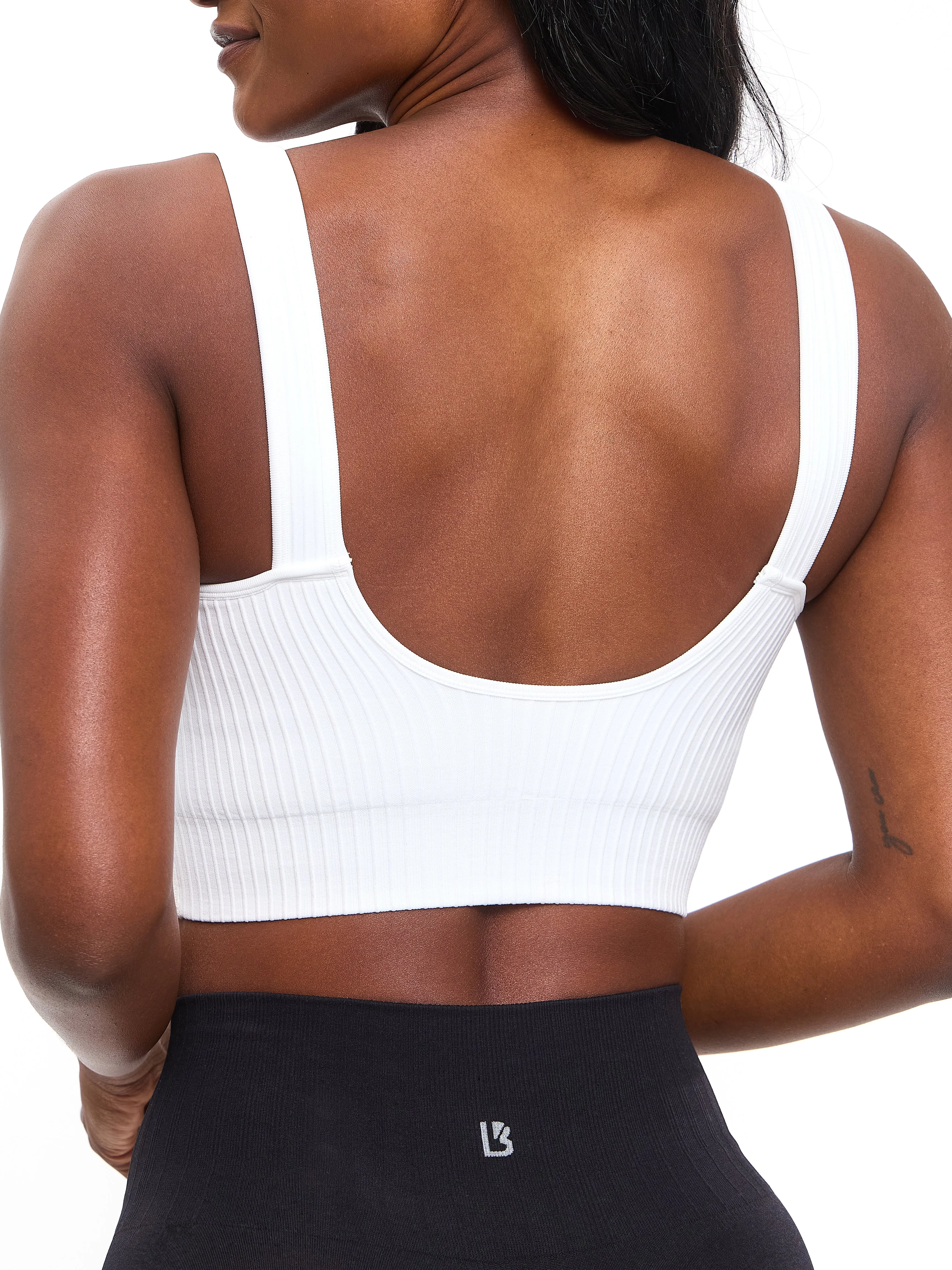 Ribbed Seamless Crop - White sold by BuffBunny product image thumbnail 4