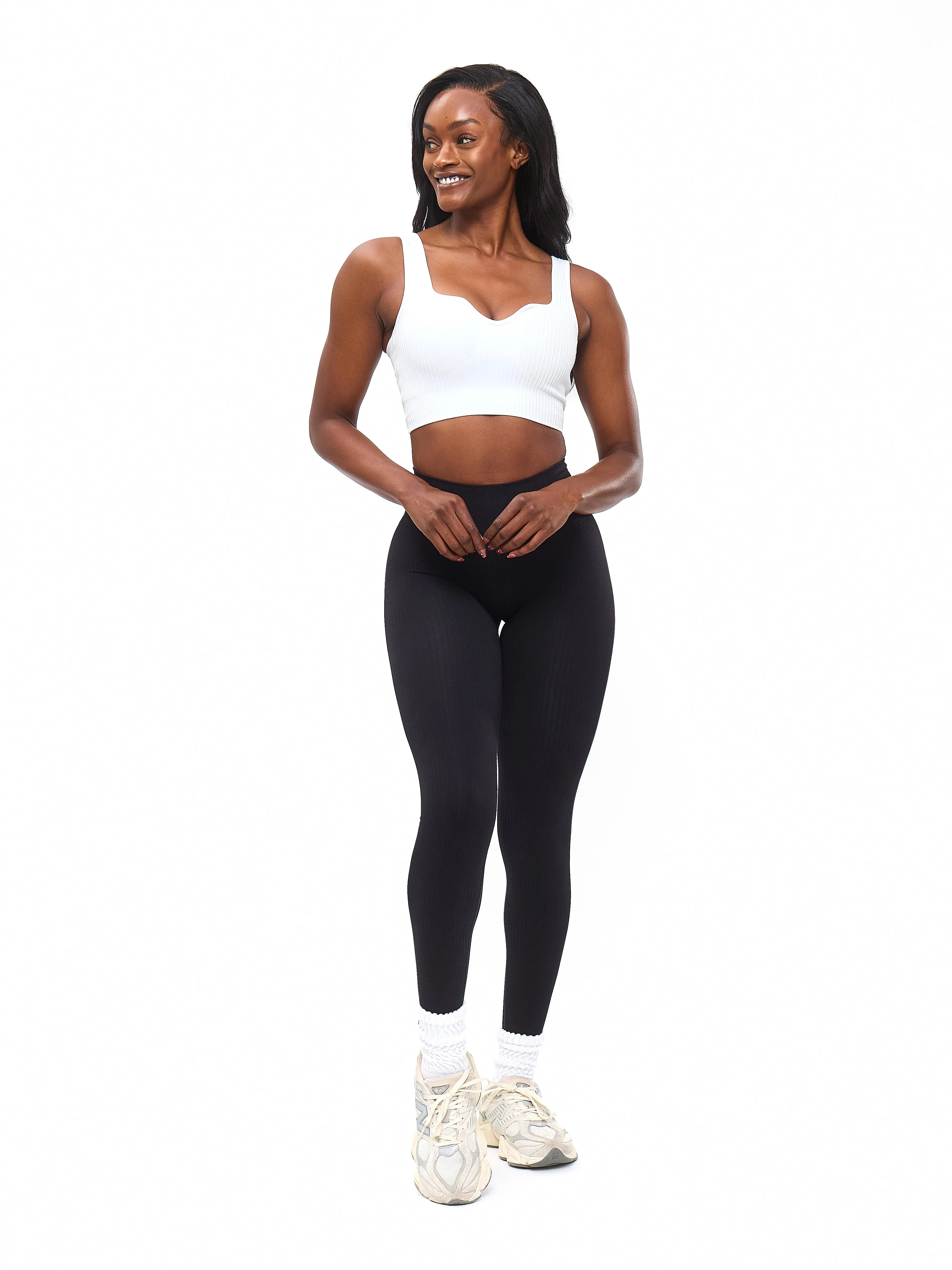 Ribbed Seamless Crop - White sold by BuffBunny product image thumbnail 3