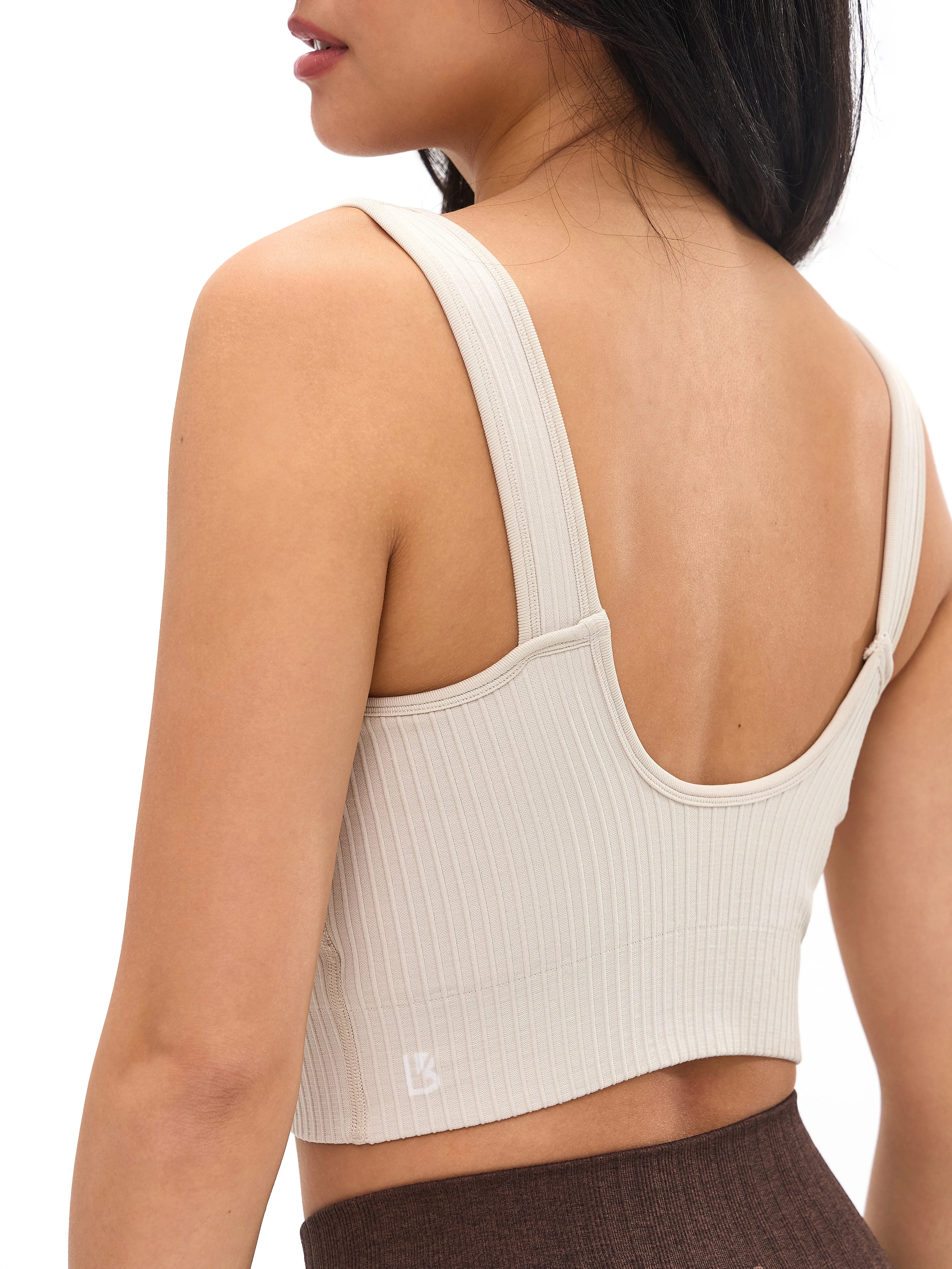 Ribbed Seamless Crop - Bone sold by BuffBunny product image thumbnail 2