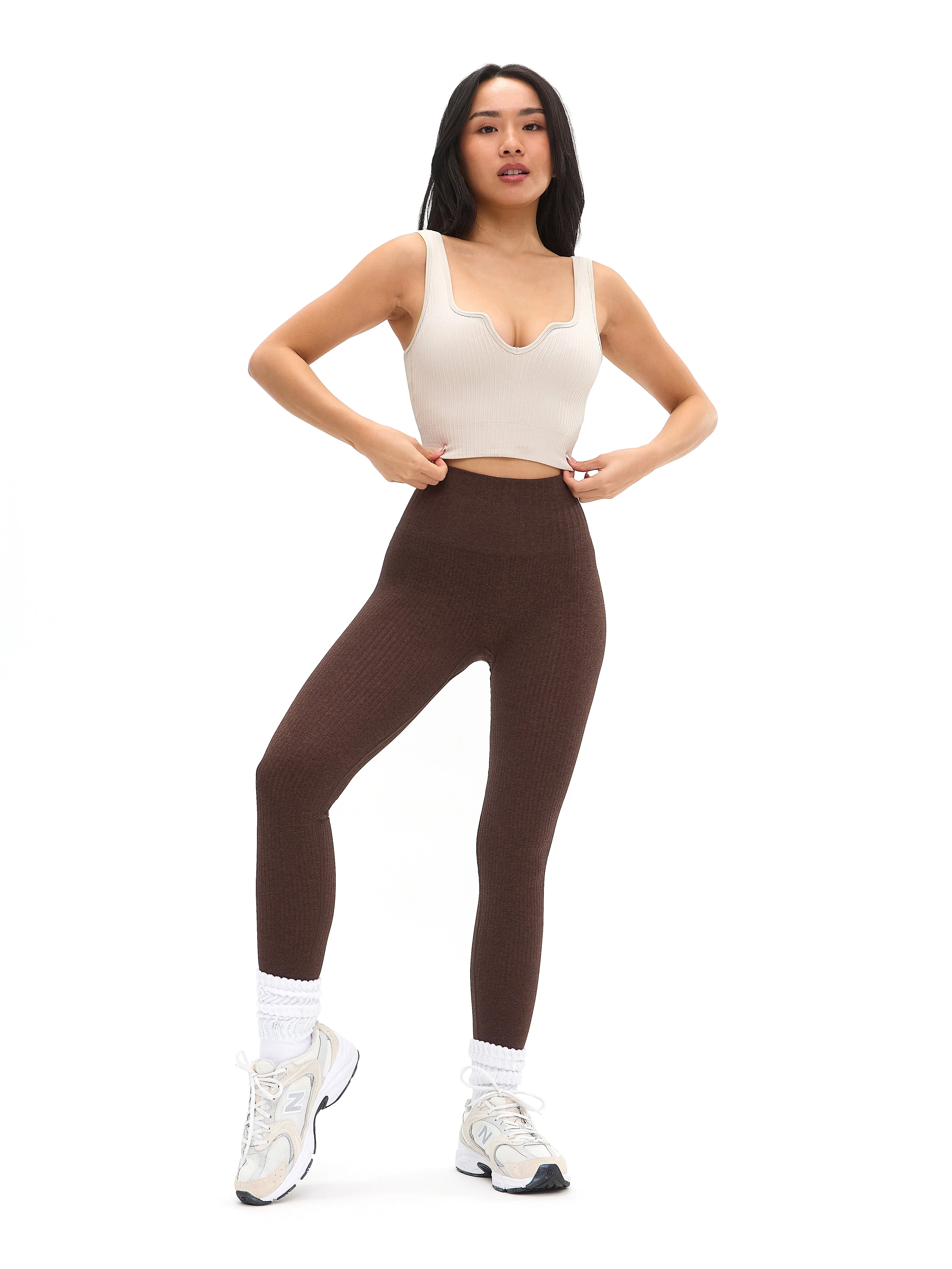 Ribbed Seamless Crop - Bone sold by BuffBunny product image thumbnail 5