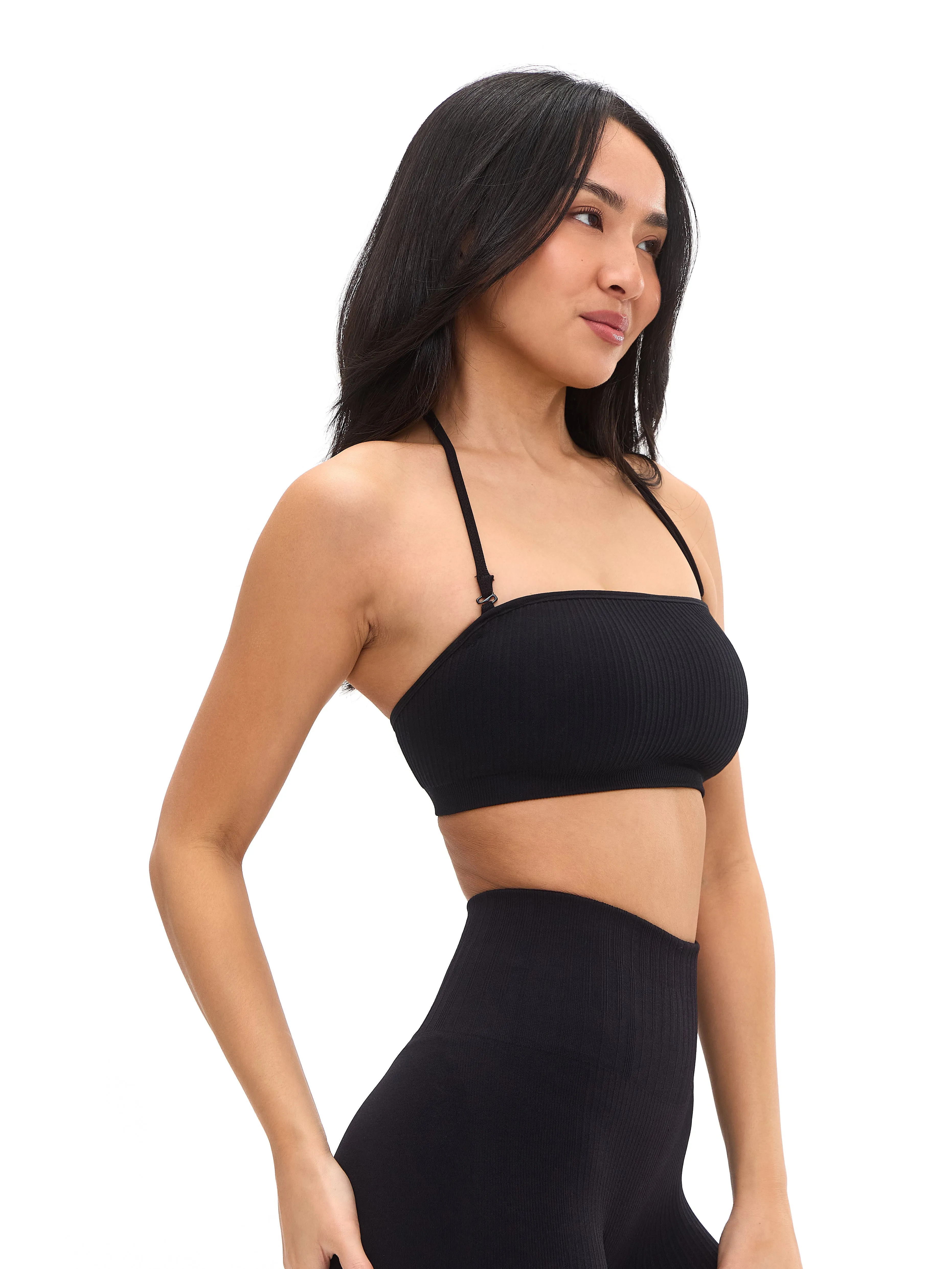 Seamless Ribbed Bandeau - Black sold by BuffBunny product image thumbnail 2