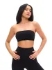 Seamless Ribbed Bandeau - Black sold by BuffBunny