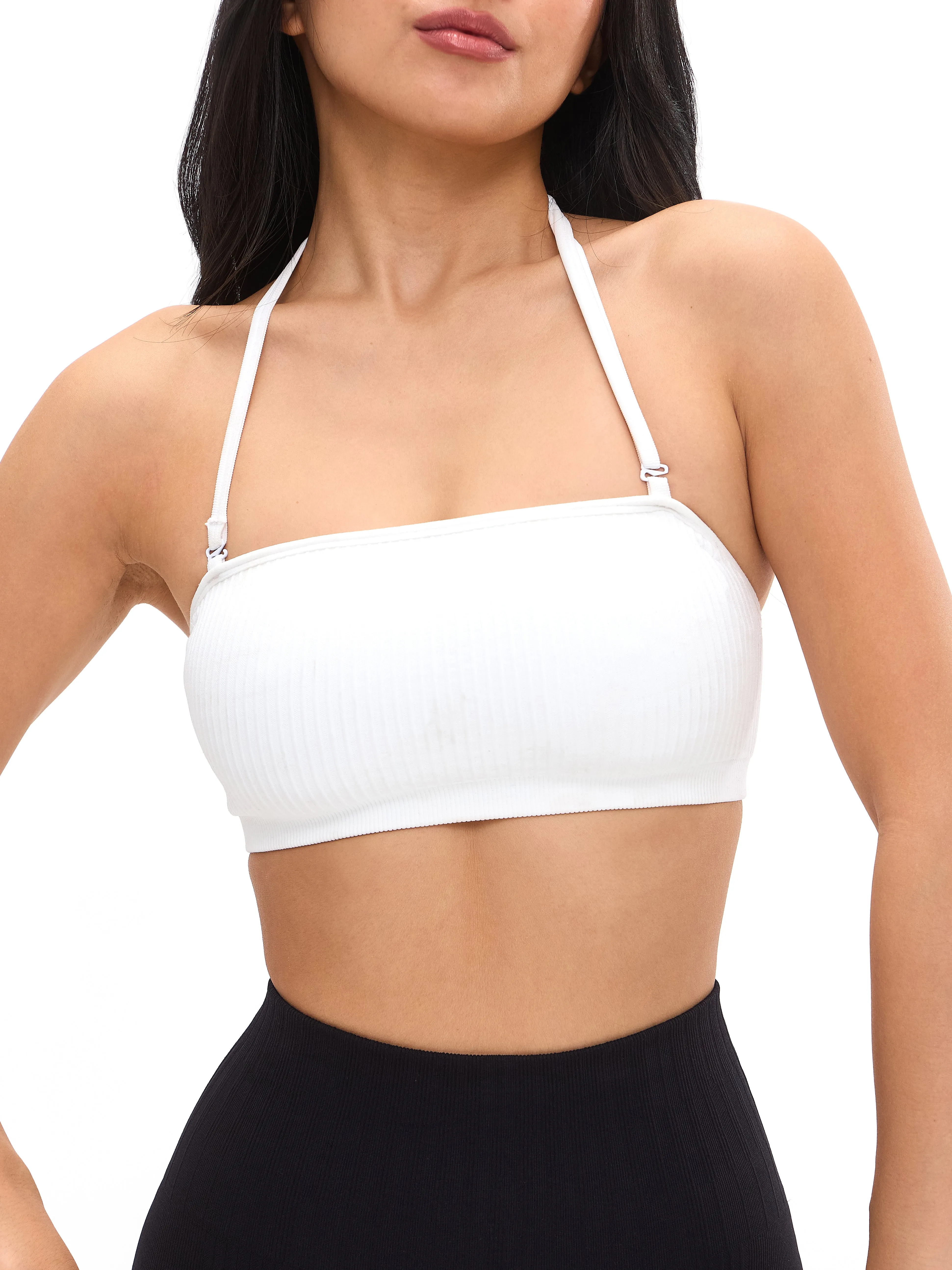 Seamless Ribbed Bandeau - White sold by BuffBunny product image thumbnail 2