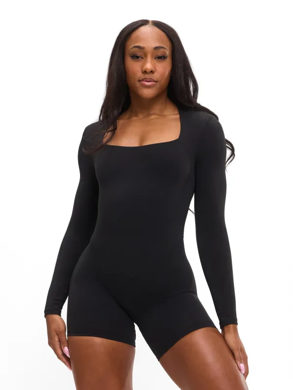 Butter Long Sleeve Bodysuit  - Onyx Black sold by BuffBunny
