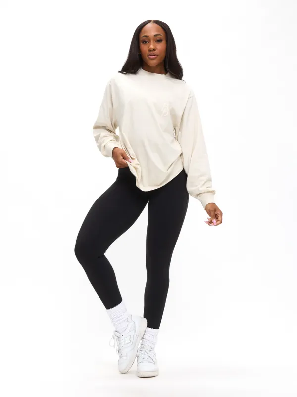 BB Long Sleeve Tee - Bone sold by BuffBunny