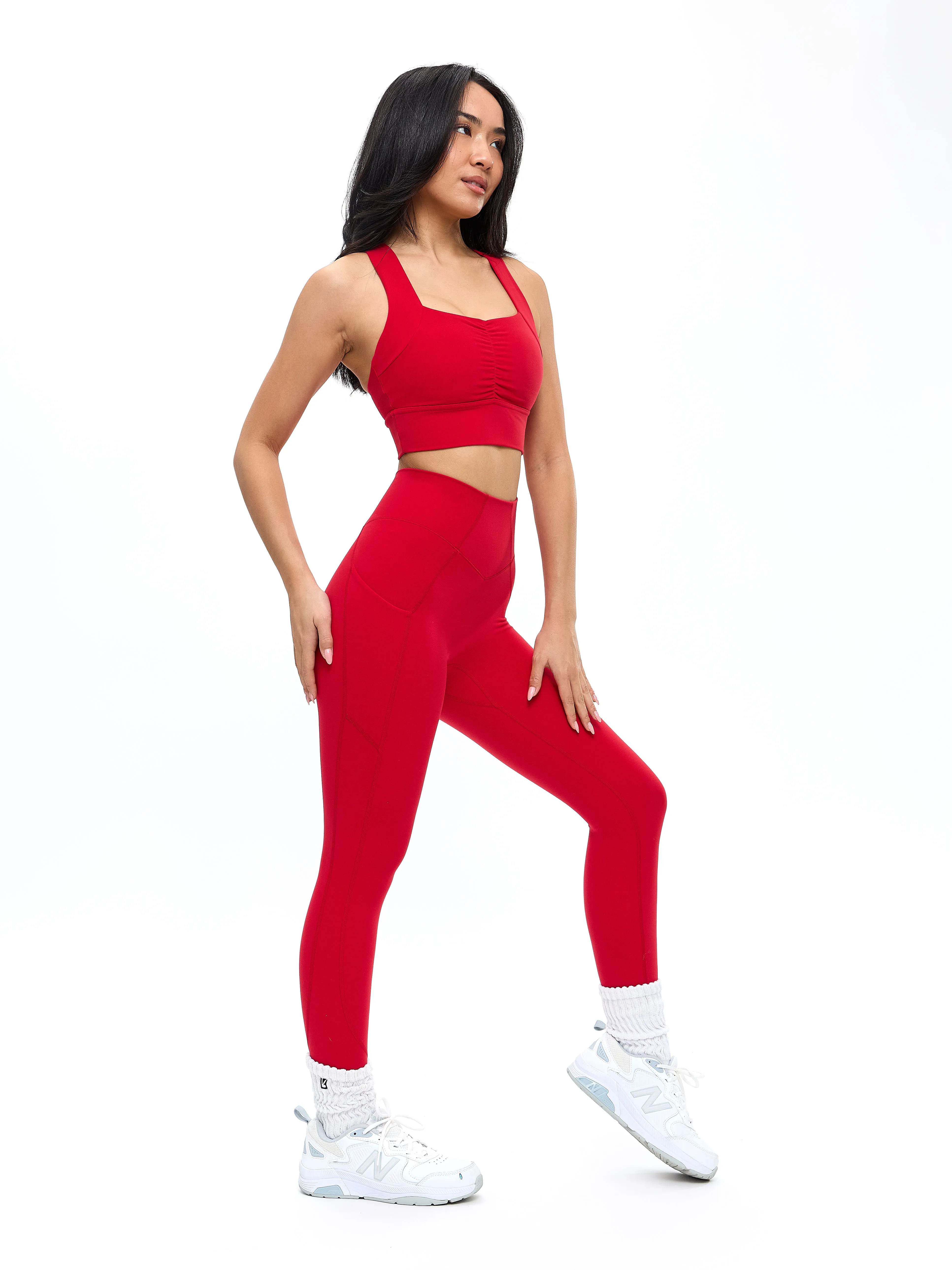 Bloom Sports Bra - Lipstick Red sold by BuffBunny product image thumbnail 4