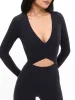 Poshknit Wrap Bodysuit - Onyx Black sold by BuffBunny