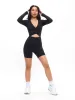 Poshknit Wrap Bodysuit - Onyx Black sold by BuffBunny