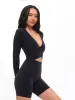 Poshknit Wrap Bodysuit - Onyx Black sold by BuffBunny