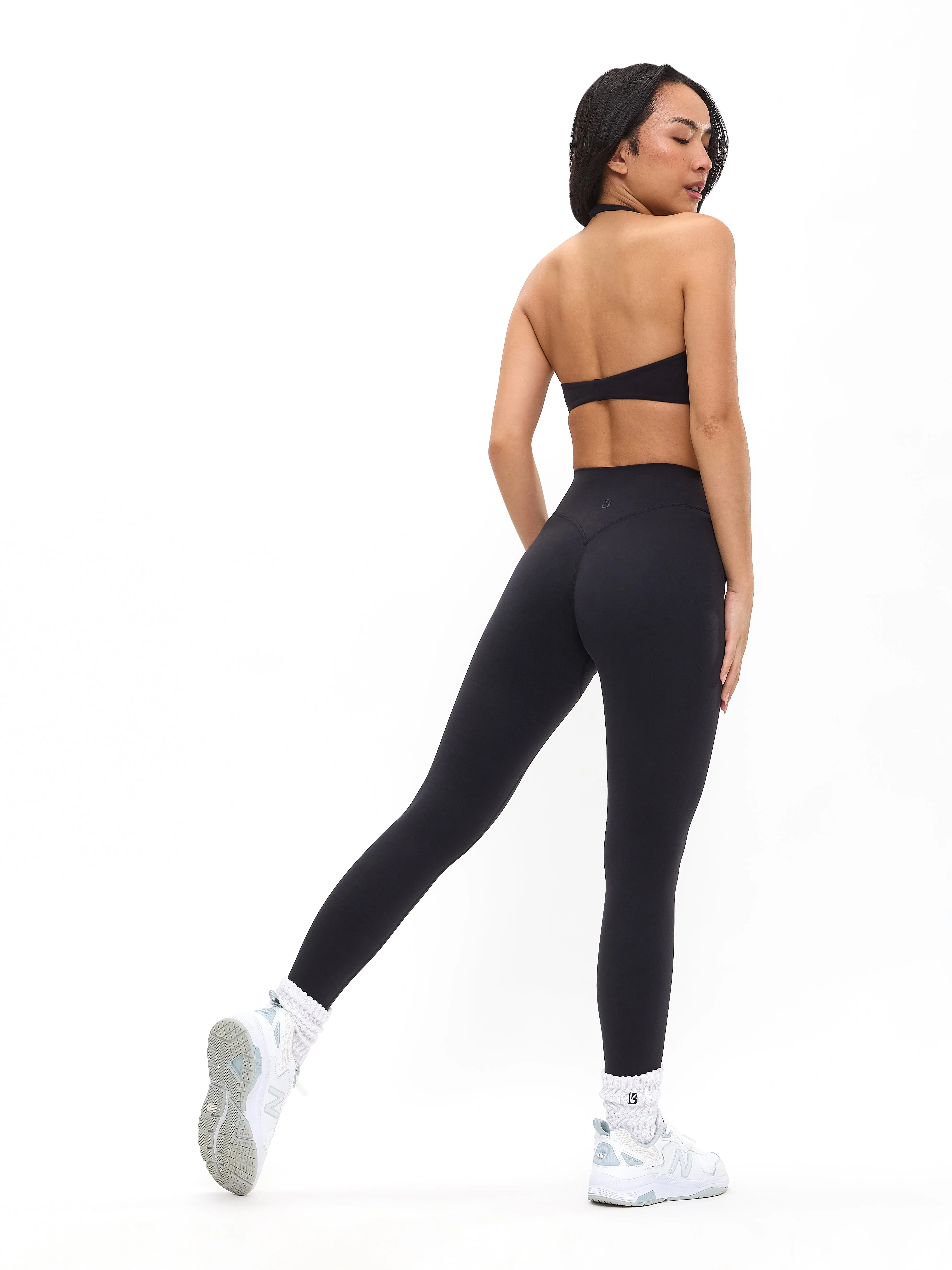 Poshknit Twist Halter Sports Bra - Onyx Black sold by BuffBunny product image thumbnail 3