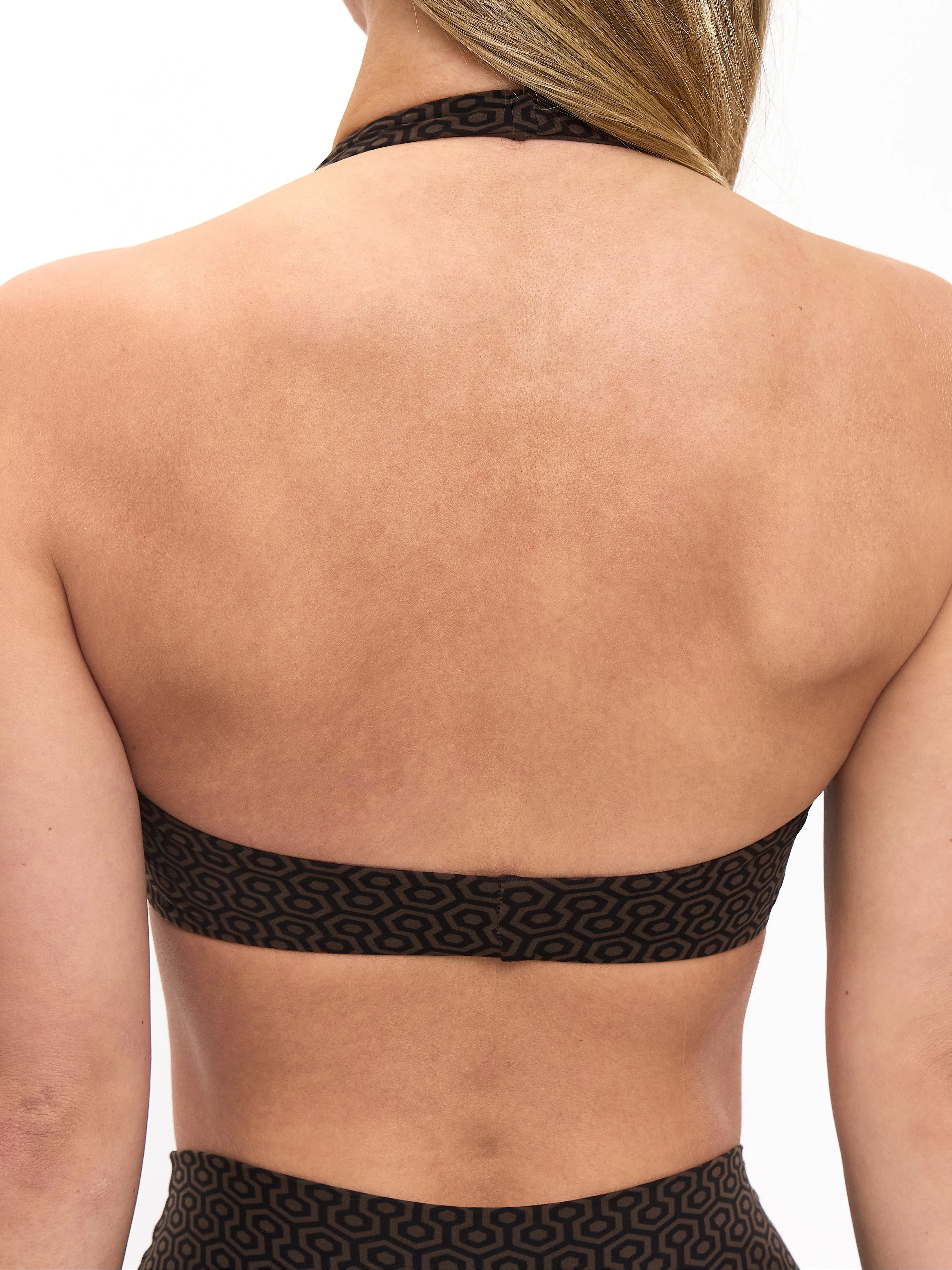 Poshknit Twist Halter Sports Bra - Estes Print sold by BuffBunny product image thumbnail 4