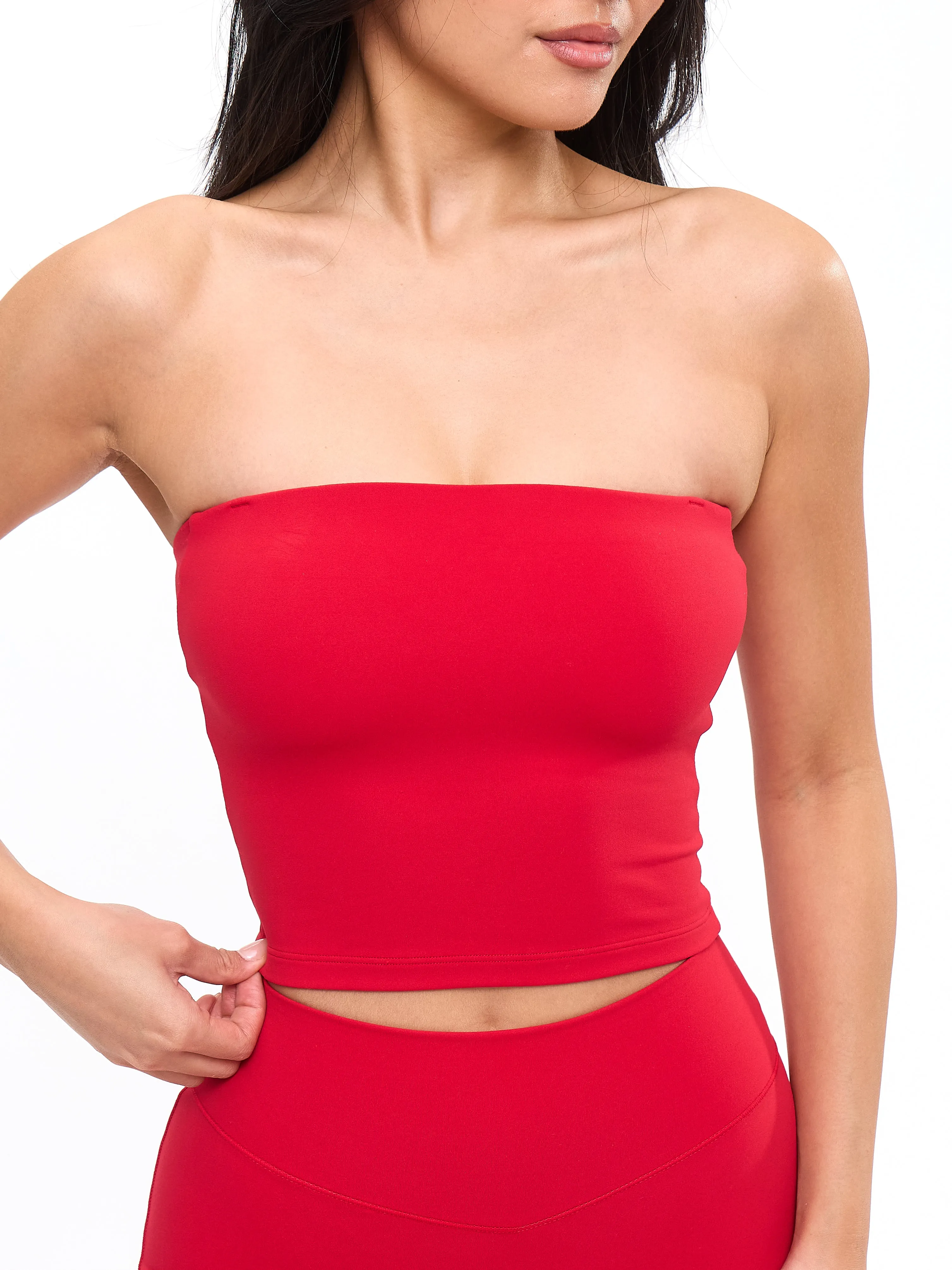 Butter Bandeau Crop - Lipstick Red sold by BuffBunny product image thumbnail 3