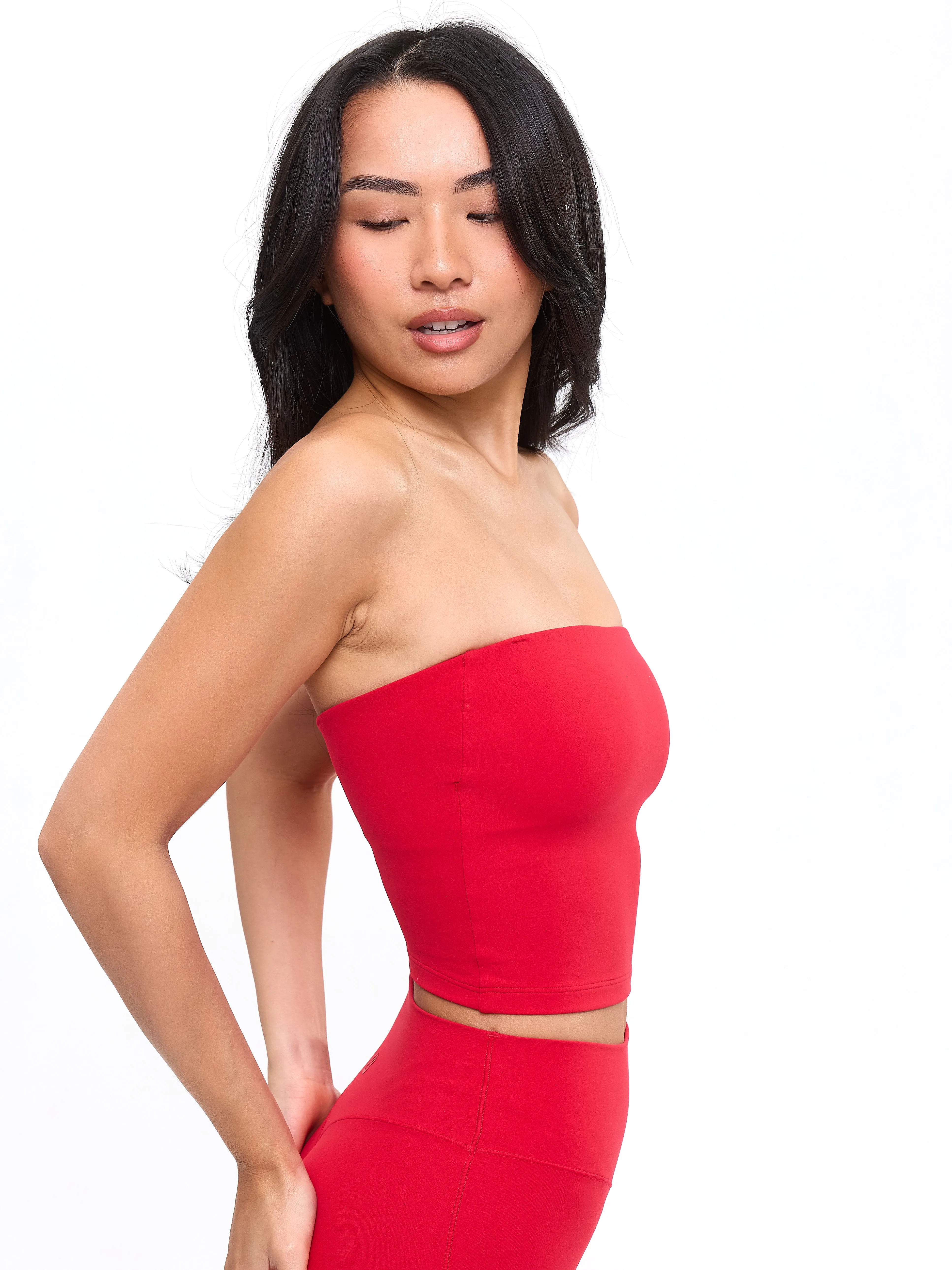 Butter Bandeau Crop - Lipstick Red sold by BuffBunny product image thumbnail 4