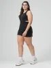 Courtside Zip Dress - Onyx Black sold by BuffBunny