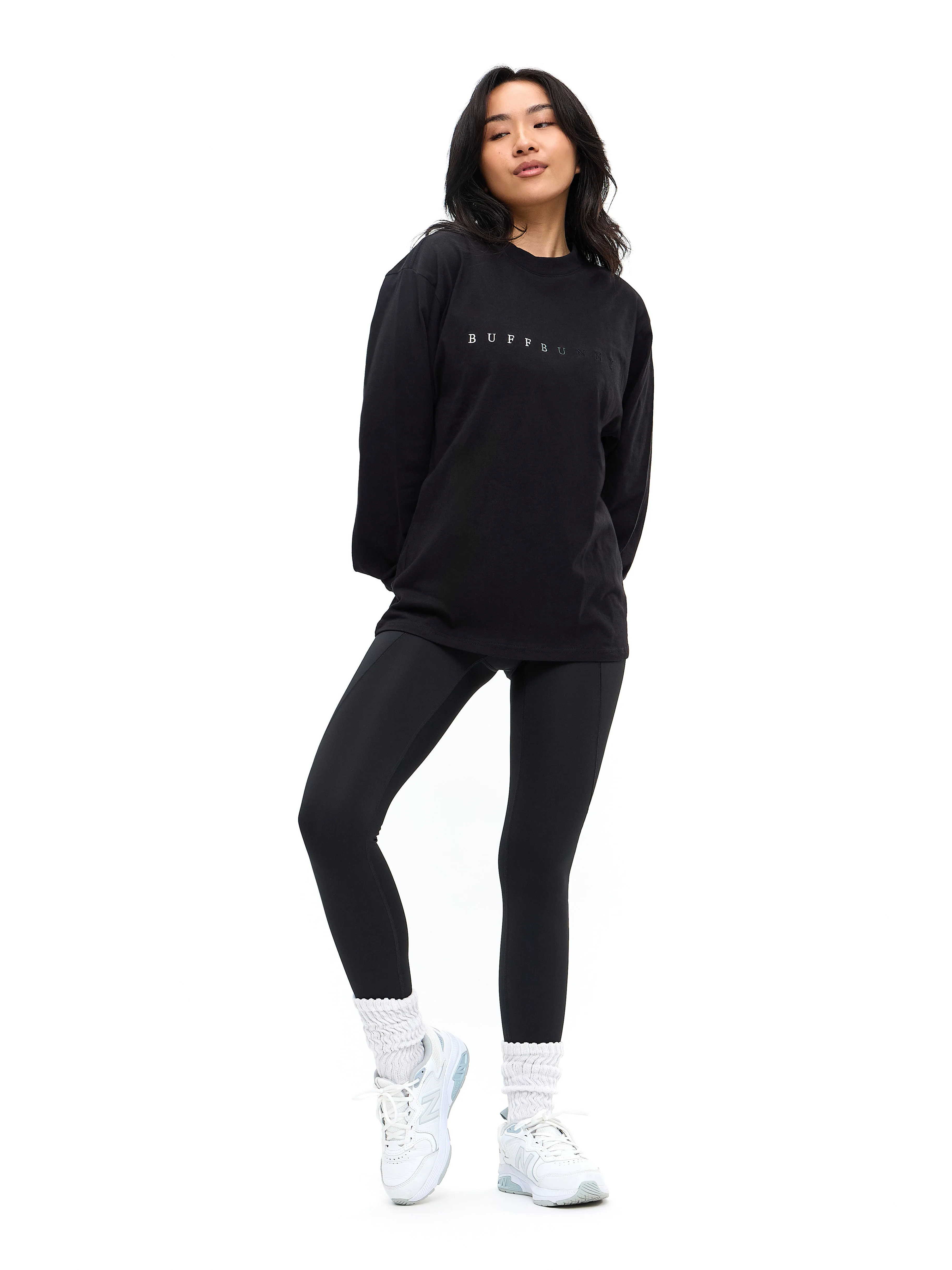 Gradient Long Sleeve Tee - Black sold by BuffBunny product image thumbnail 4