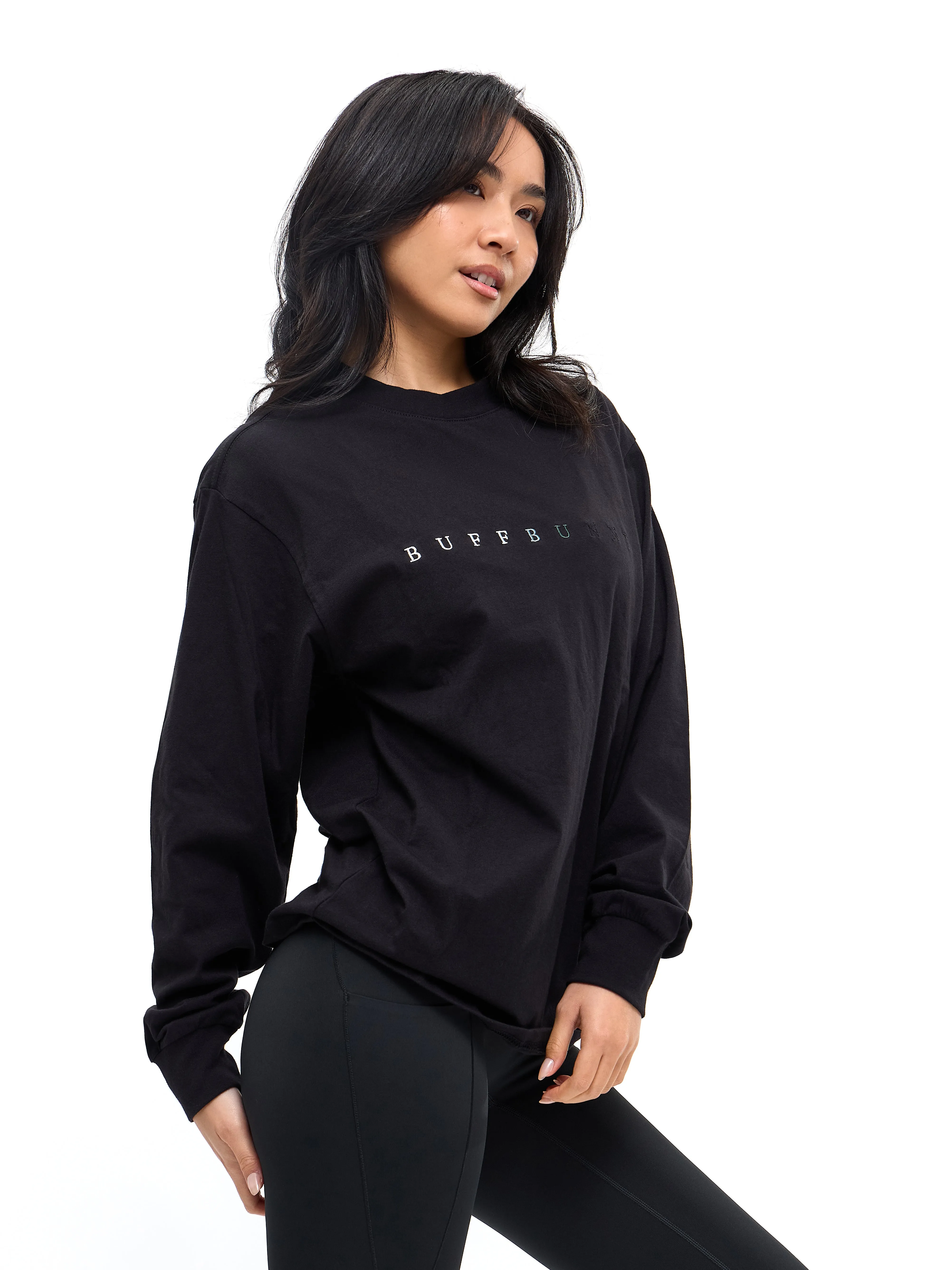 Gradient Long Sleeve Tee - Black sold by BuffBunny product image thumbnail 3