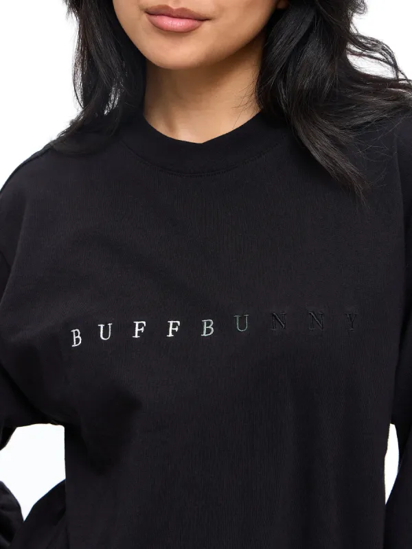 Gradient Long Sleeve Tee - Black sold by BuffBunny